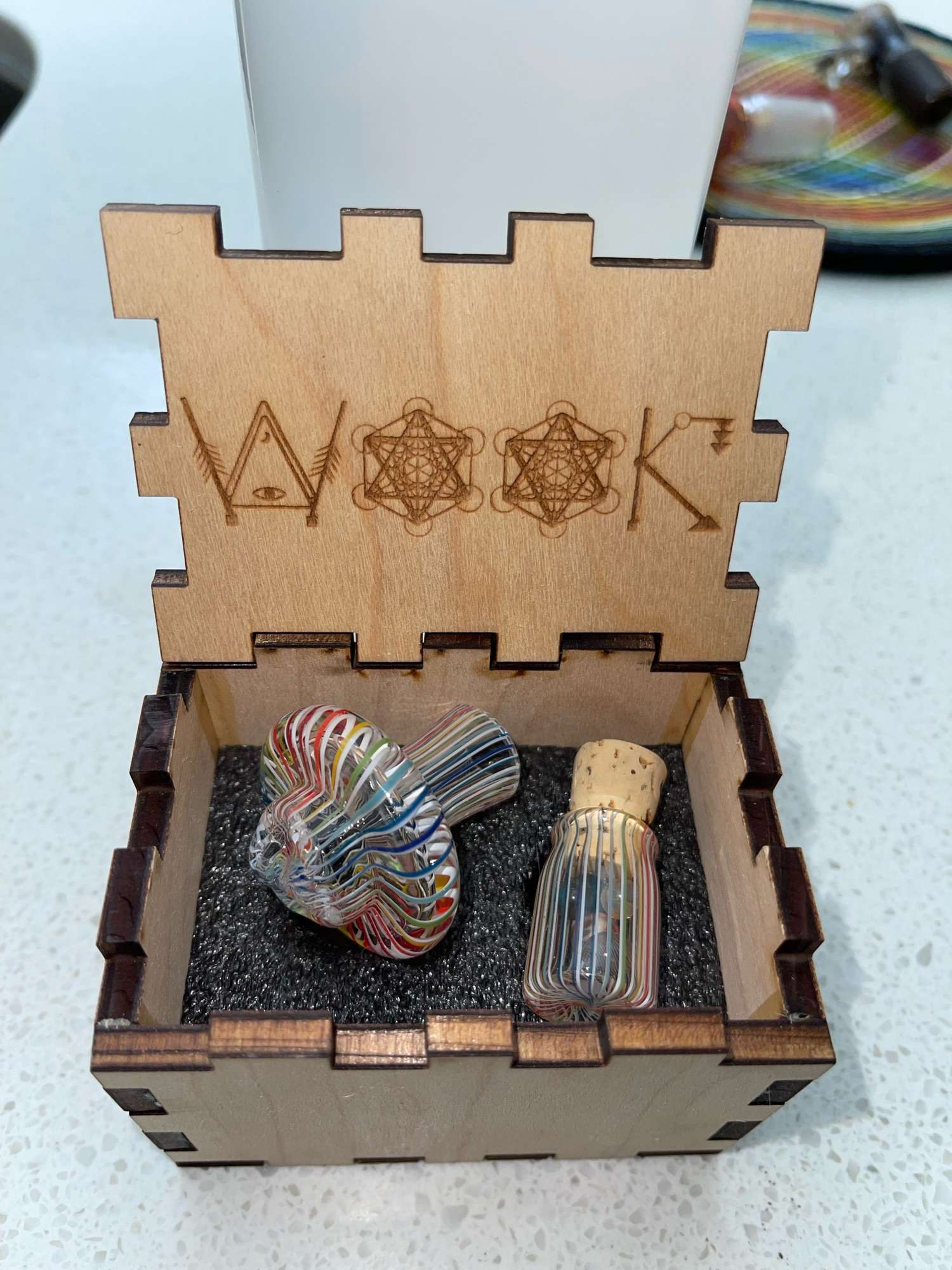 Jareds glass X Teurfs collab spinner set image 0