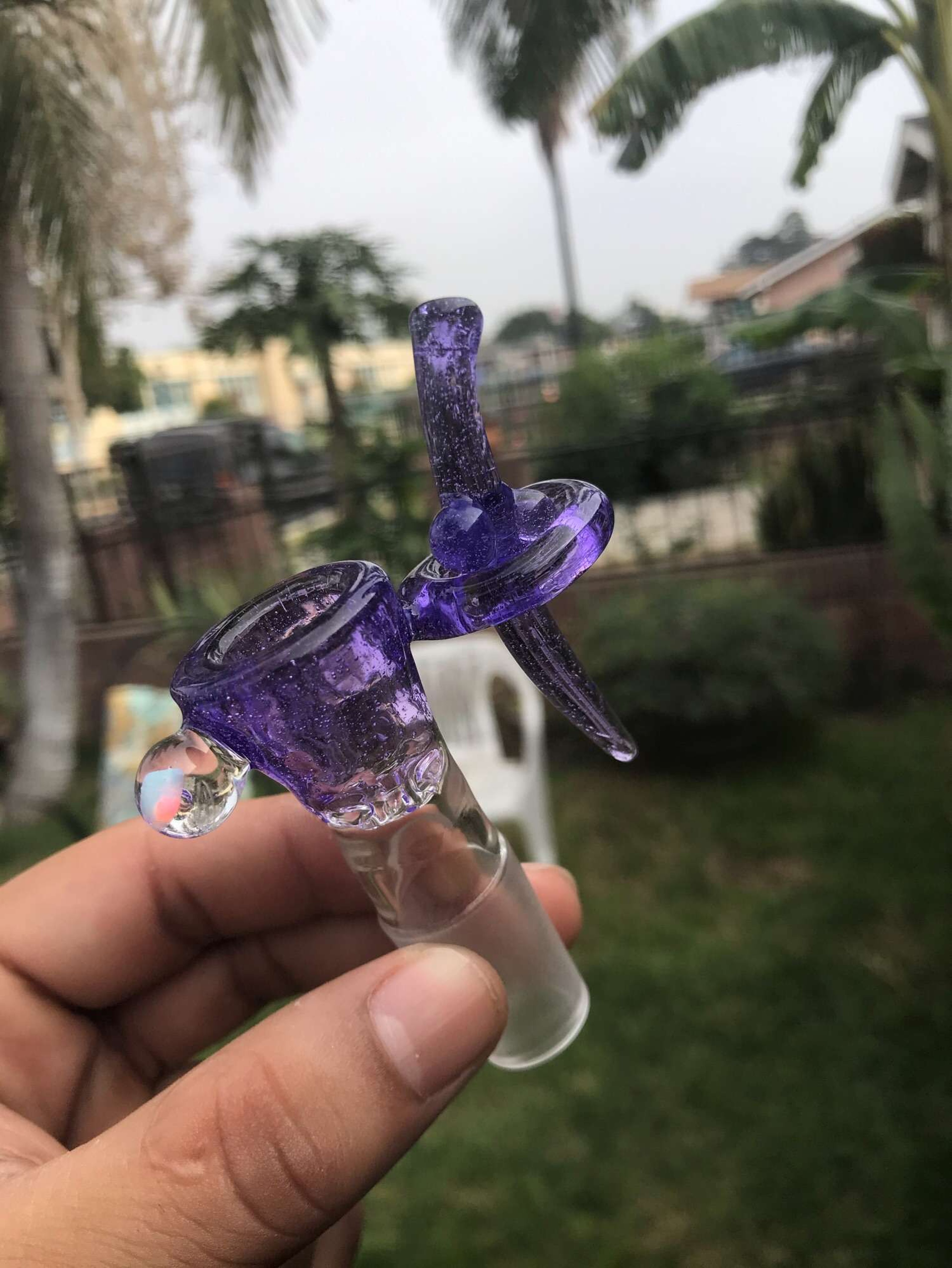 Preview pic of Purple lollipop 18mm 4 hole slide 