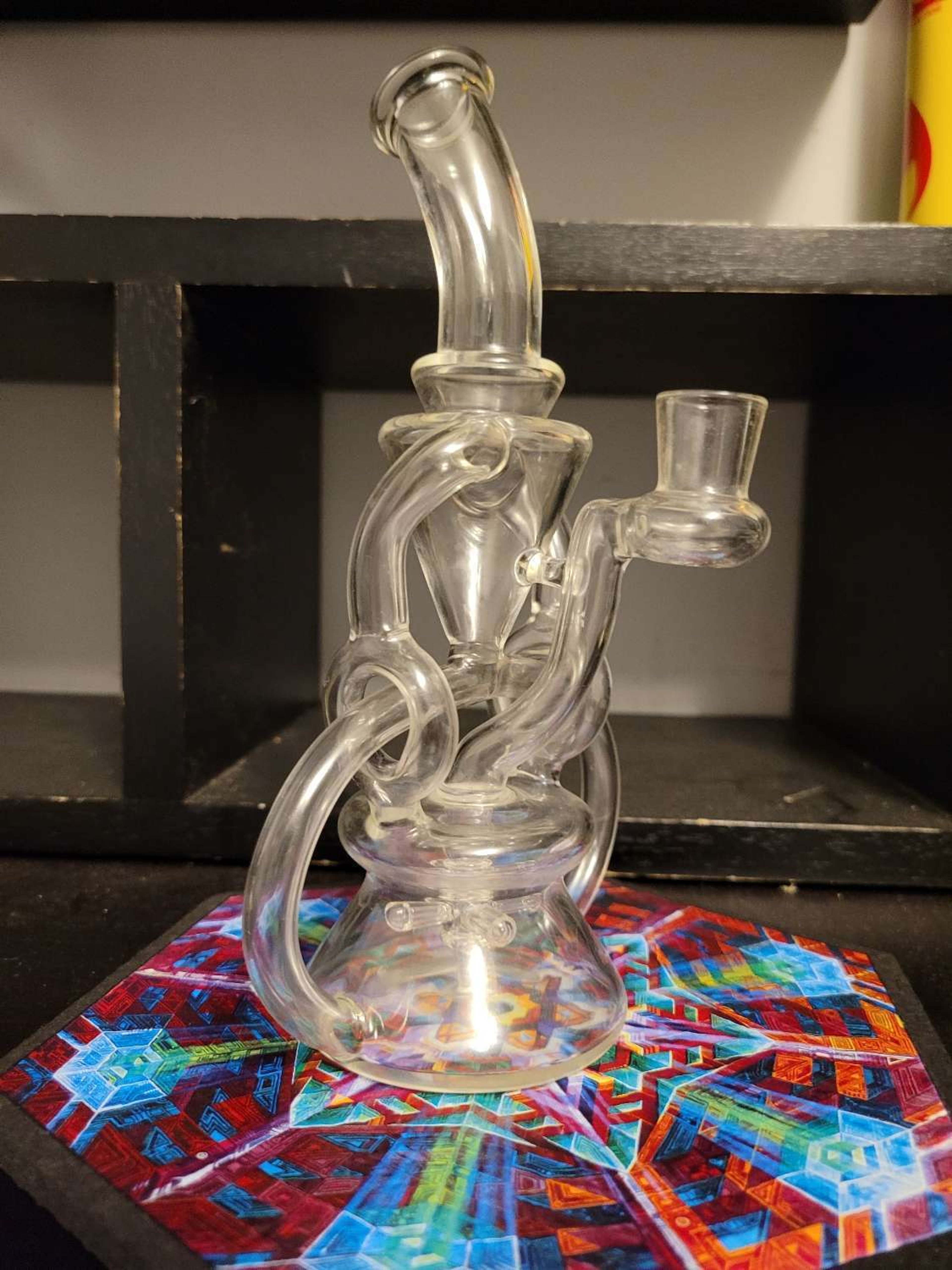 8.5in. 14mm female propeller Recycler rig. Dope function. image 0