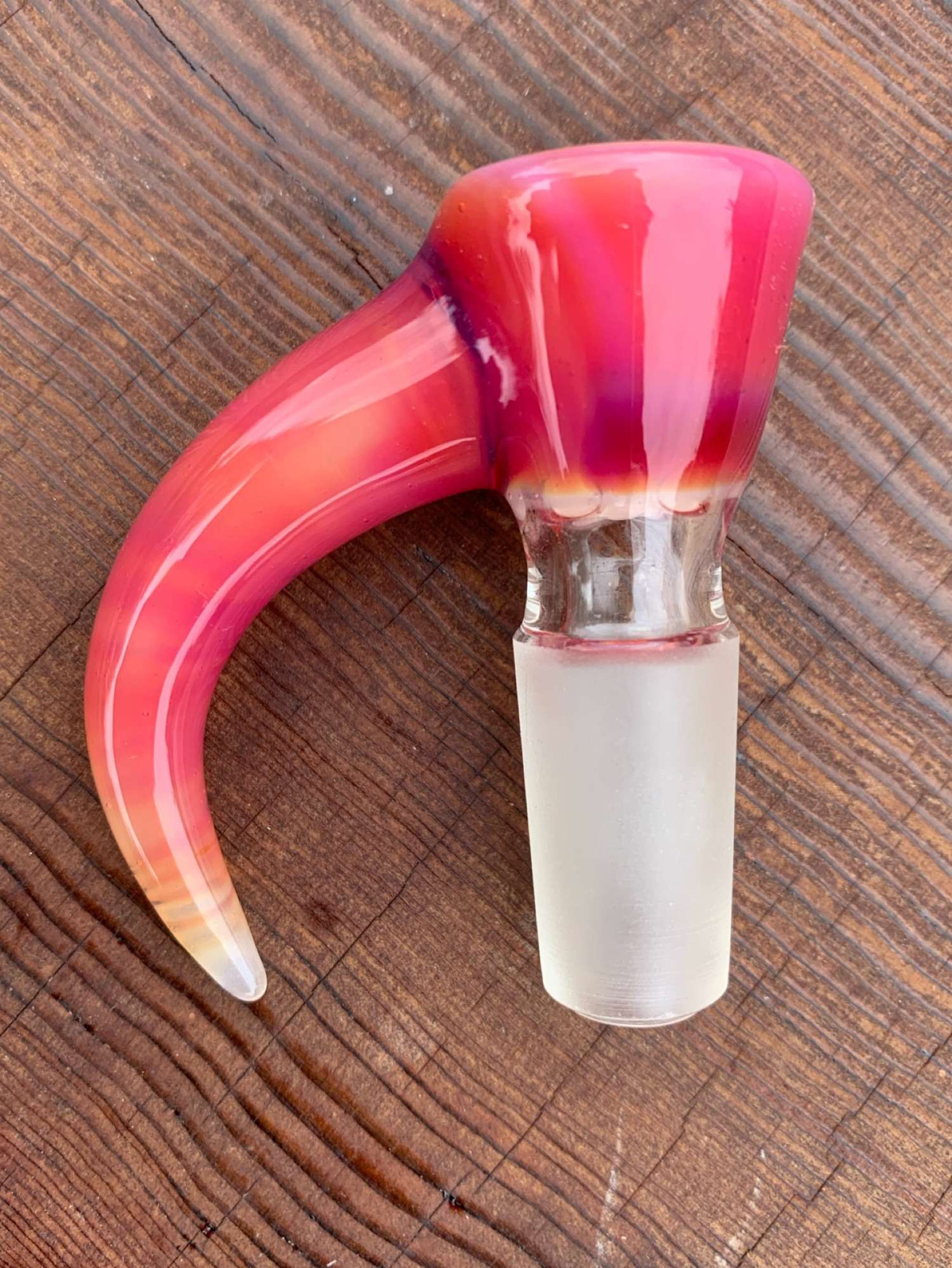 Cooper Glass 14mm purple rainbow over white satin image 0