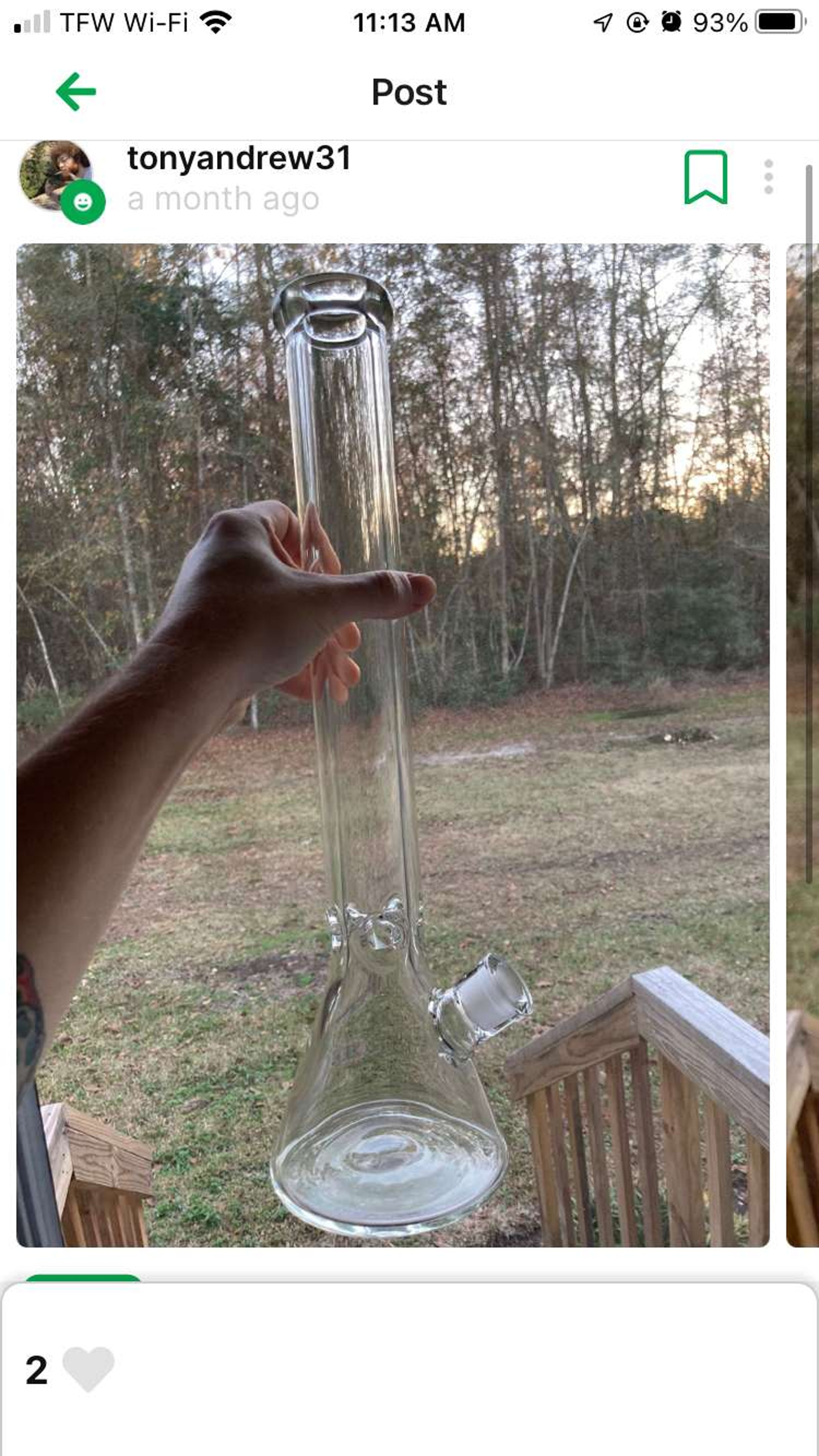 9mm thick 18” tall beaker image 0