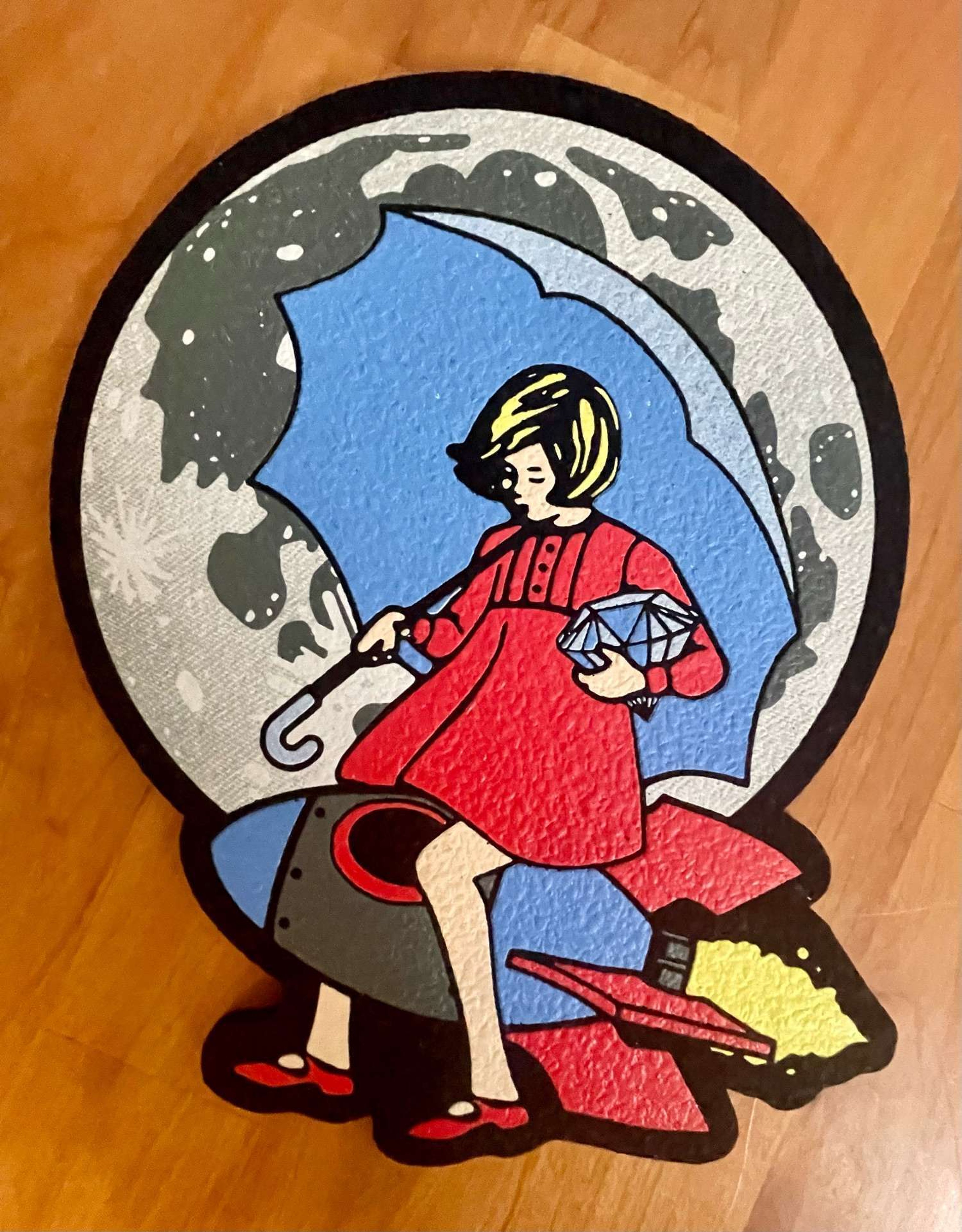 Preview pic of “Moongirl” Moodmat by Slinger, Limited Edition, Sold out, Brand New, Never Used