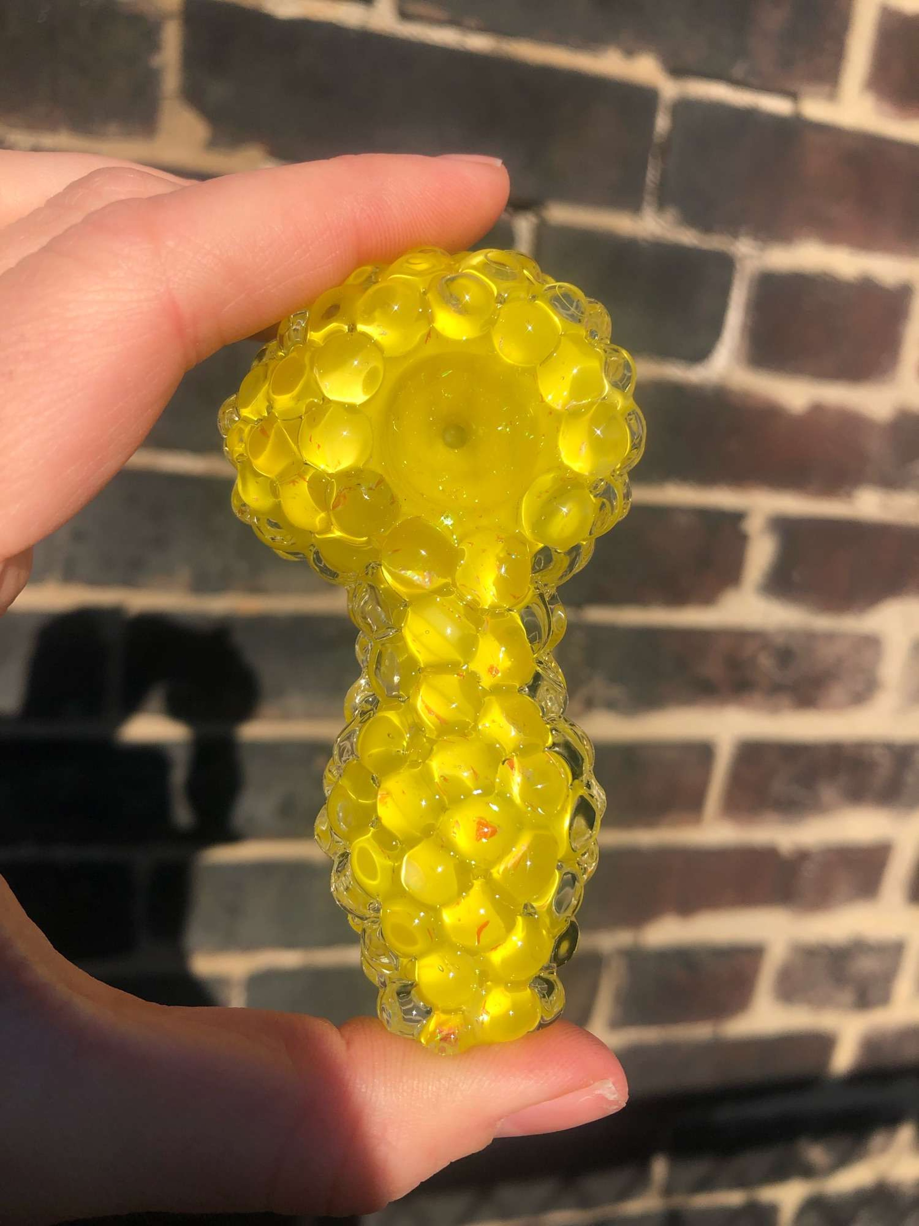 Bling Bowl- Yellow Dichro over Canary image 0
