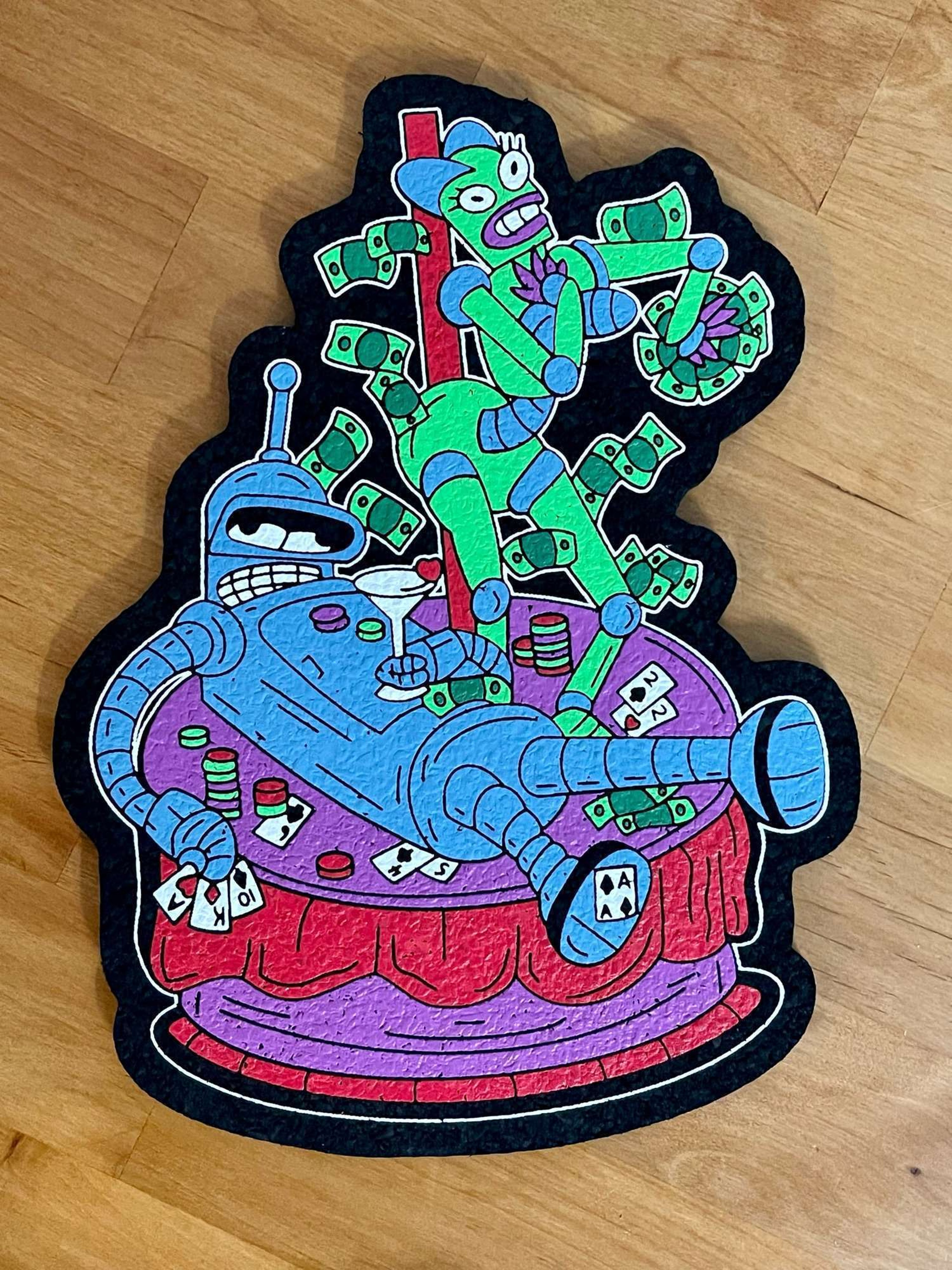 Preview pic of “Hard Nights” Limited edition, sold out, full UV Moodmat 