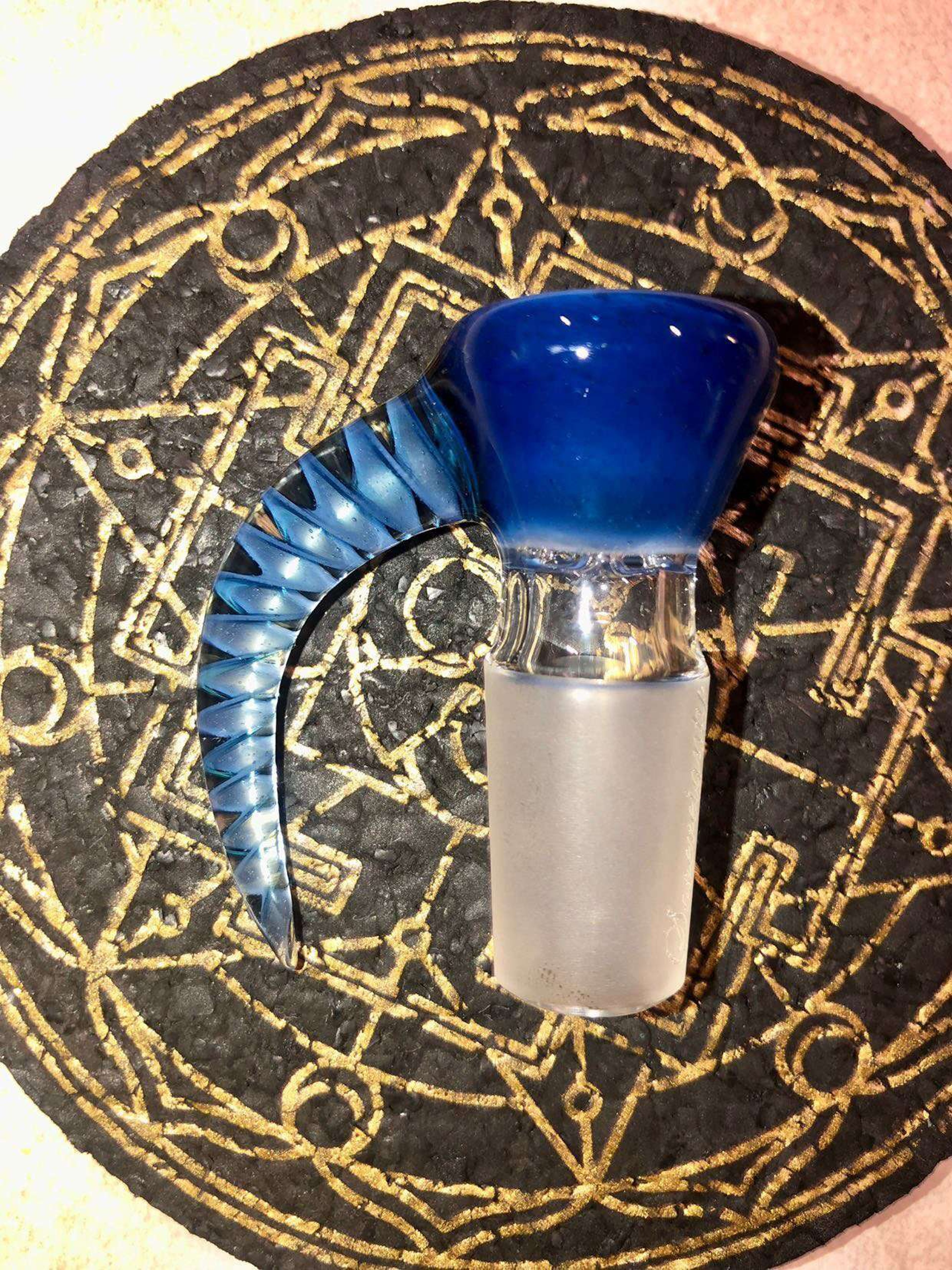 Blue stardust over light blue cheese image 0