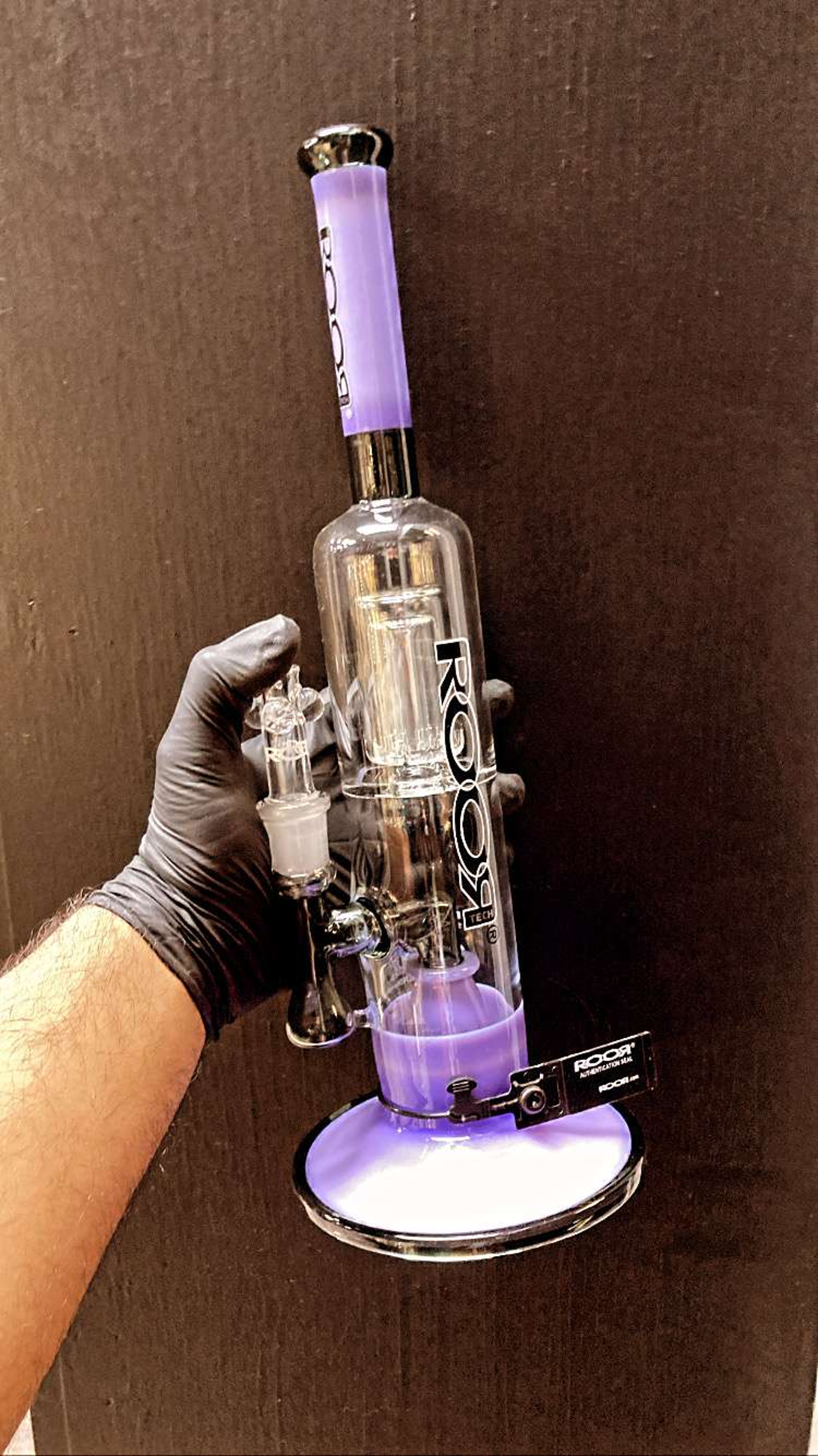 Roor tube - clear purple and black image 0