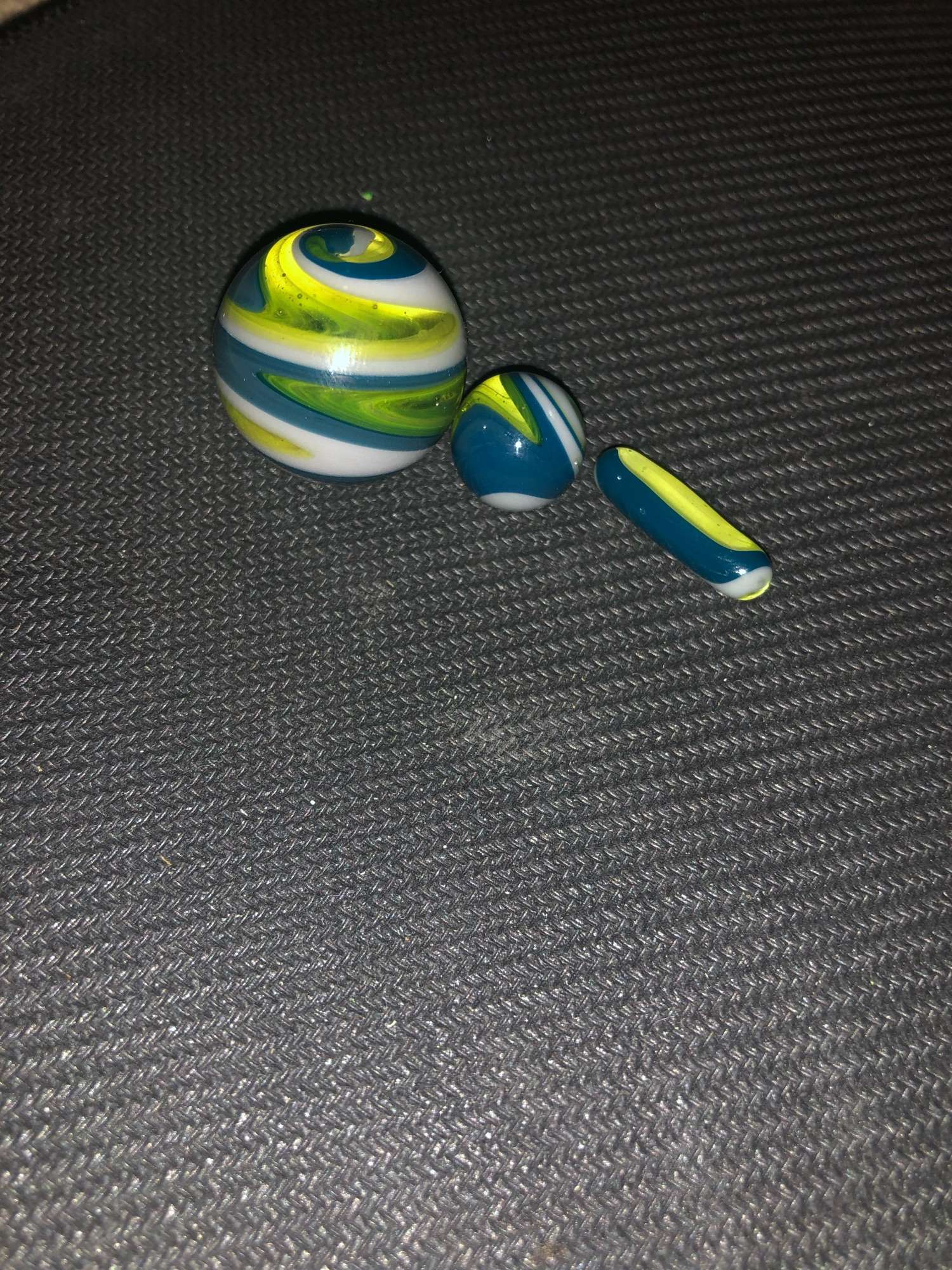 Preview pic of green blue & white 3 pc slurper set