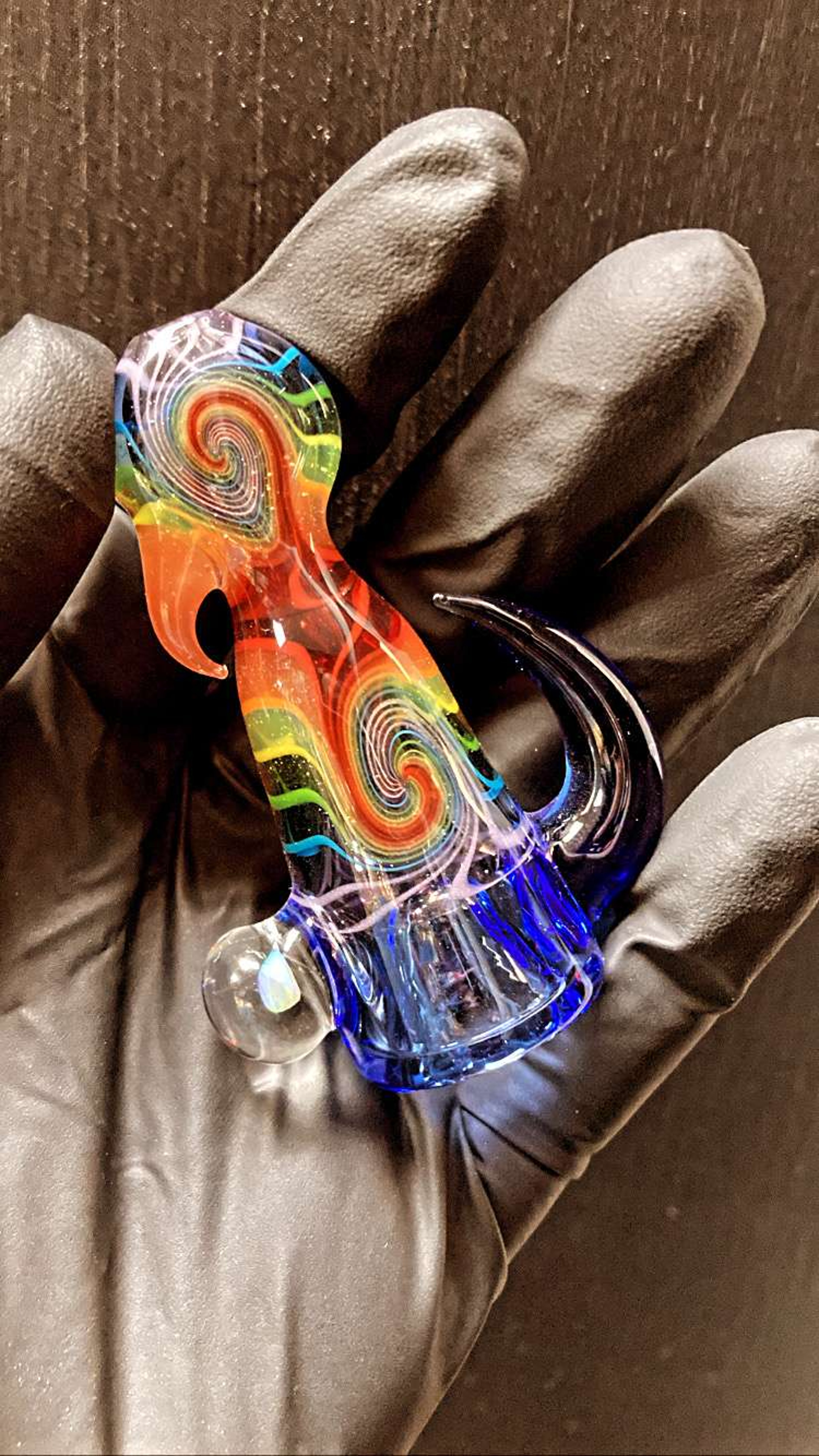 Worked chillum with opal image 0
