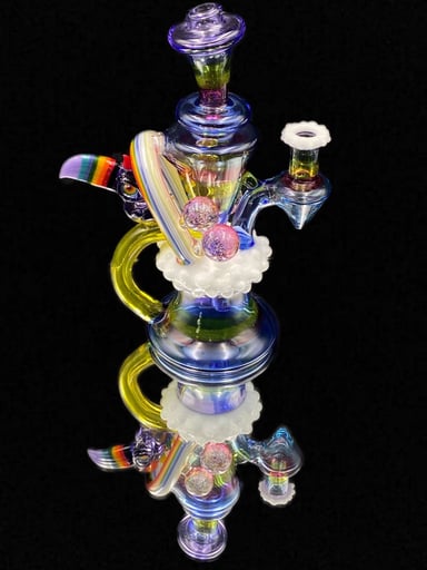 Preview pic of RJ Glass Rainbow Bird Recycler