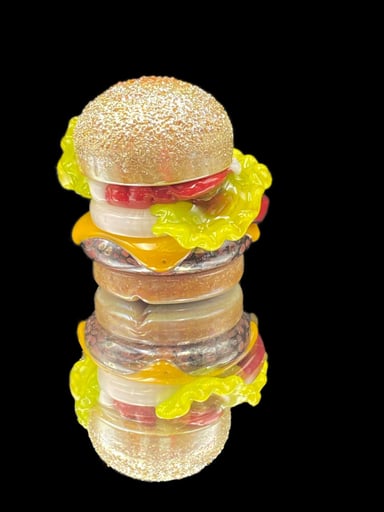 Preview pic of Rosburg Glass Gold Burger Spinner Cap