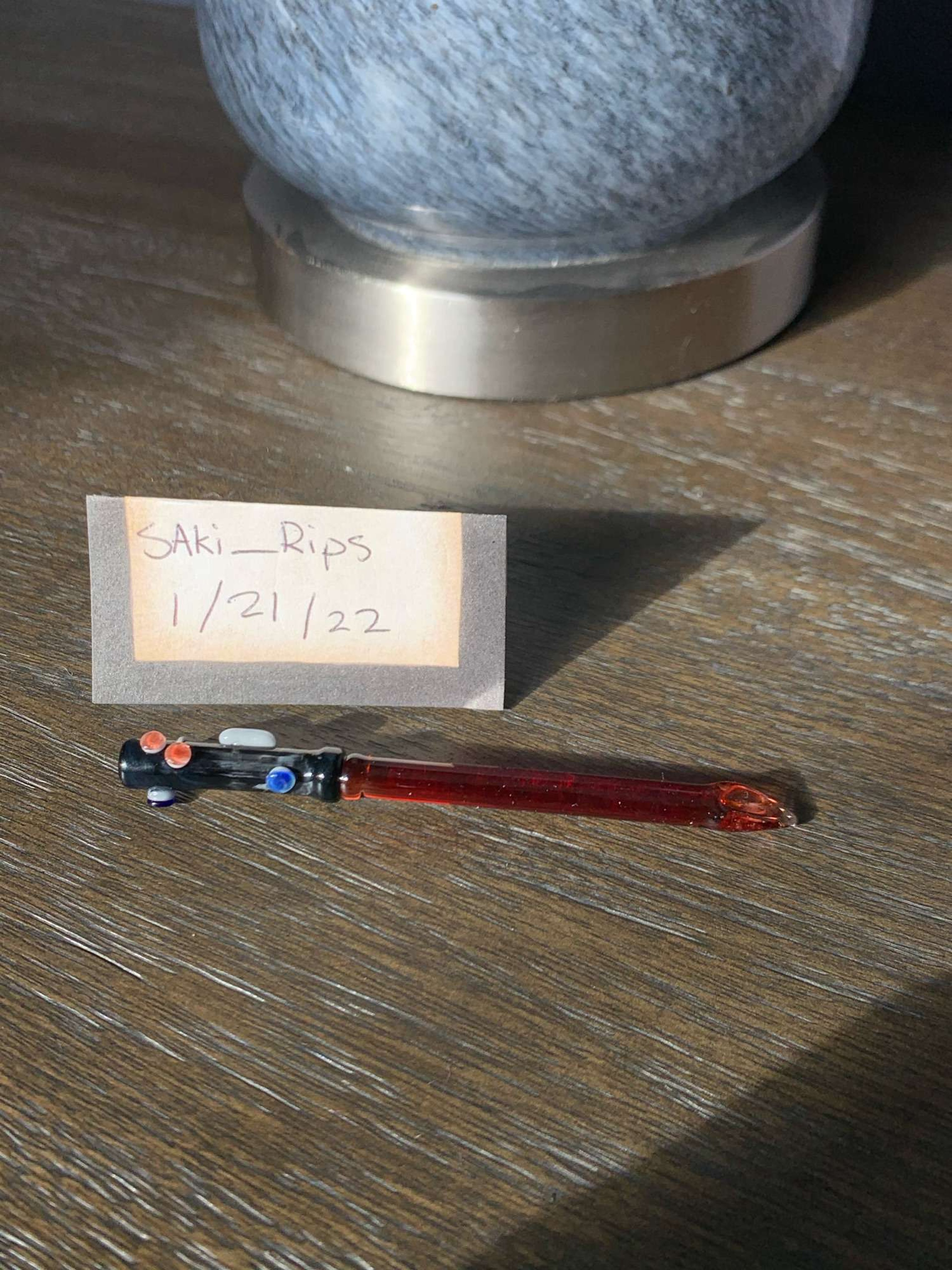 Dark side Lightsaber Dabber(slight mineral stain) image 0