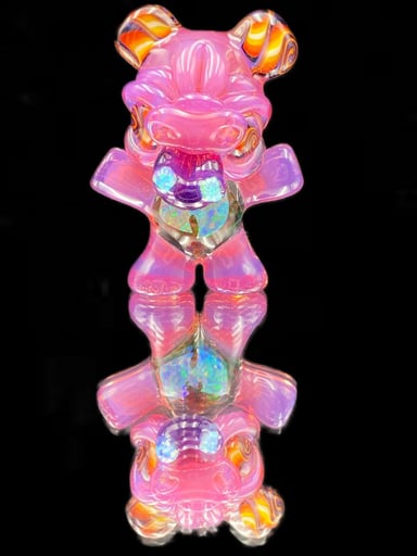 Preview pic of Casto Pink Snaggle Tooth Teddy Pendant