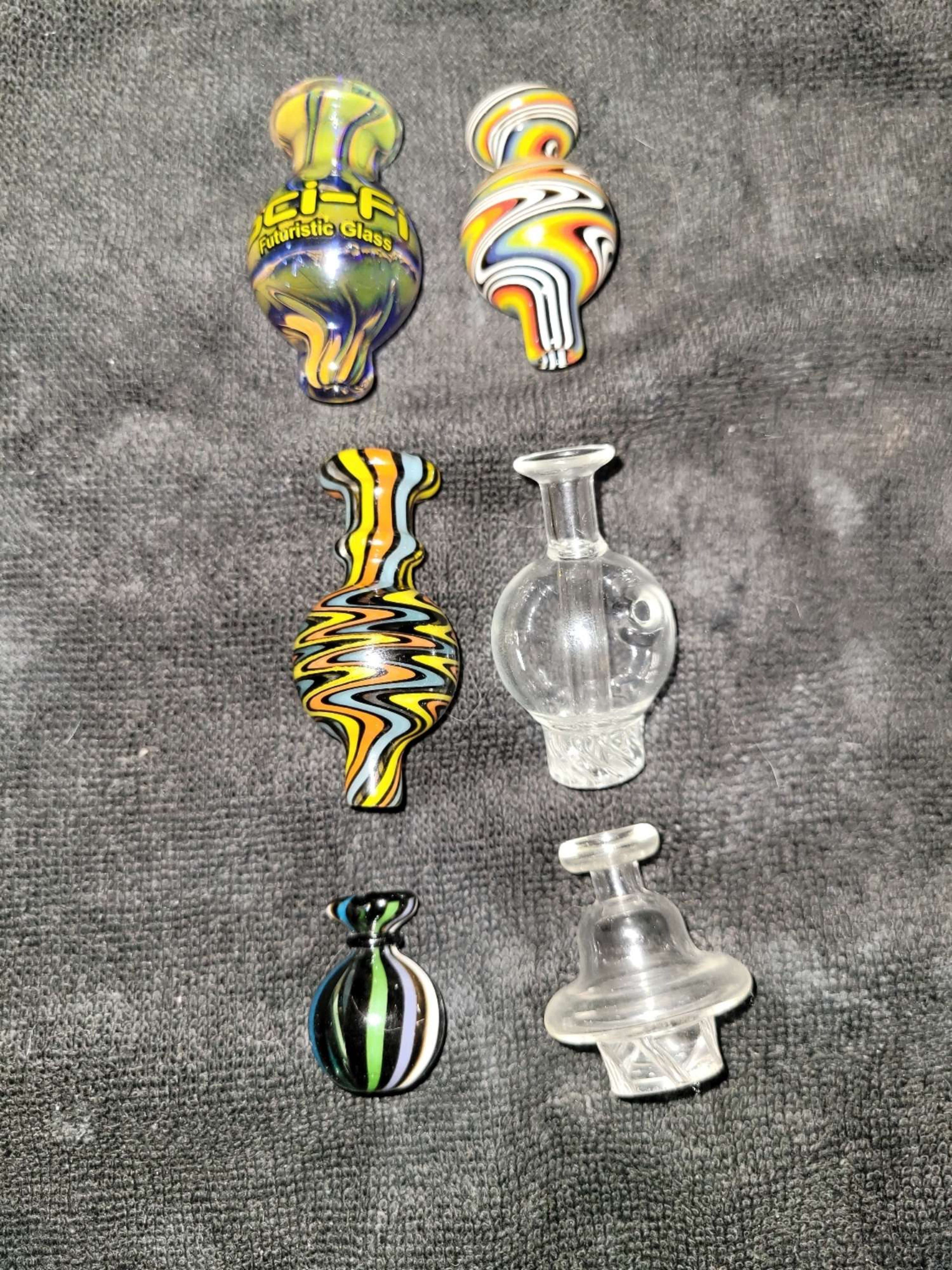 Preview pic of Various styles of carb caps for sale! Free terp pearls included with every sale! 