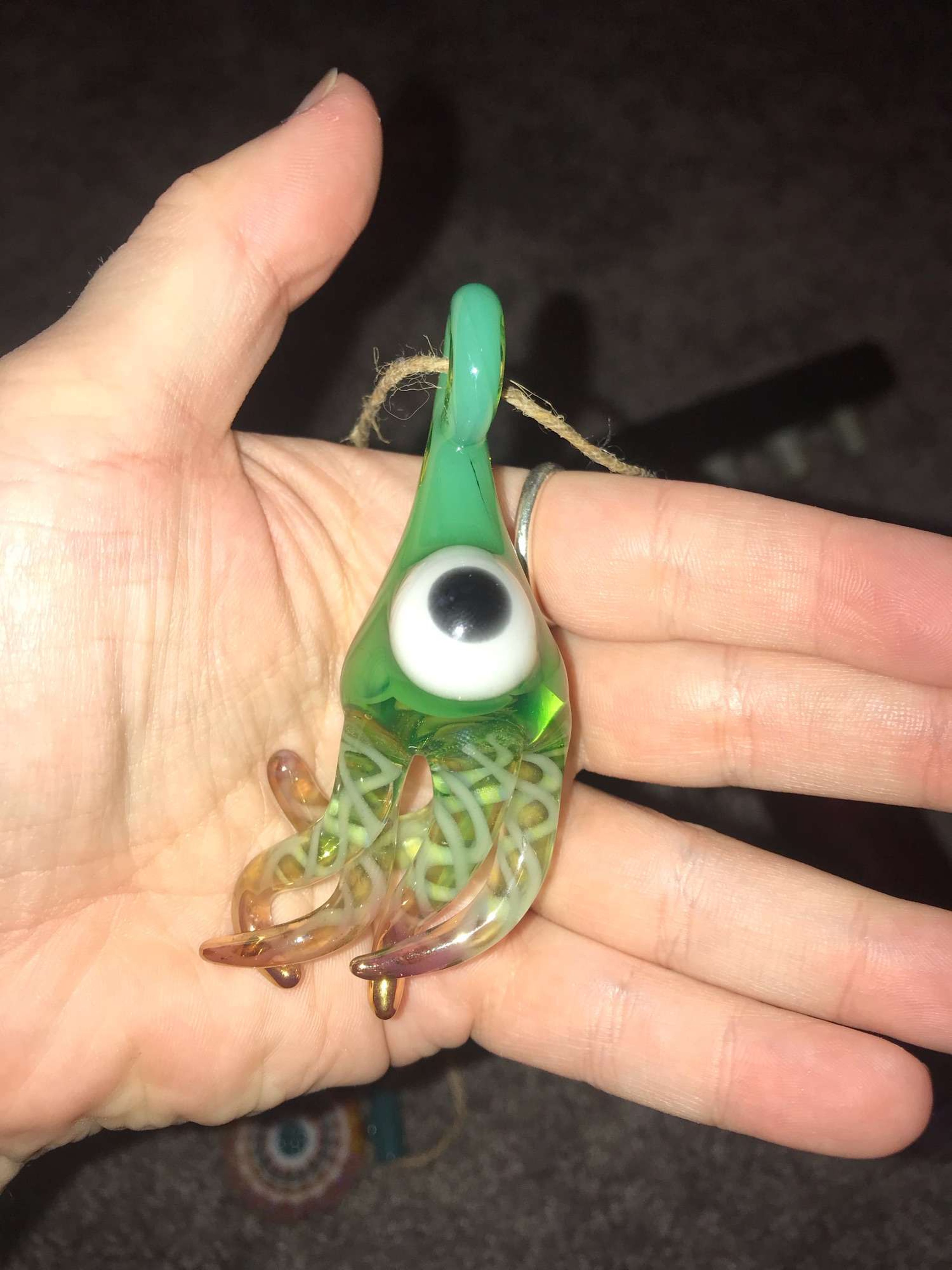 Down neck jellyfish pendant image 0