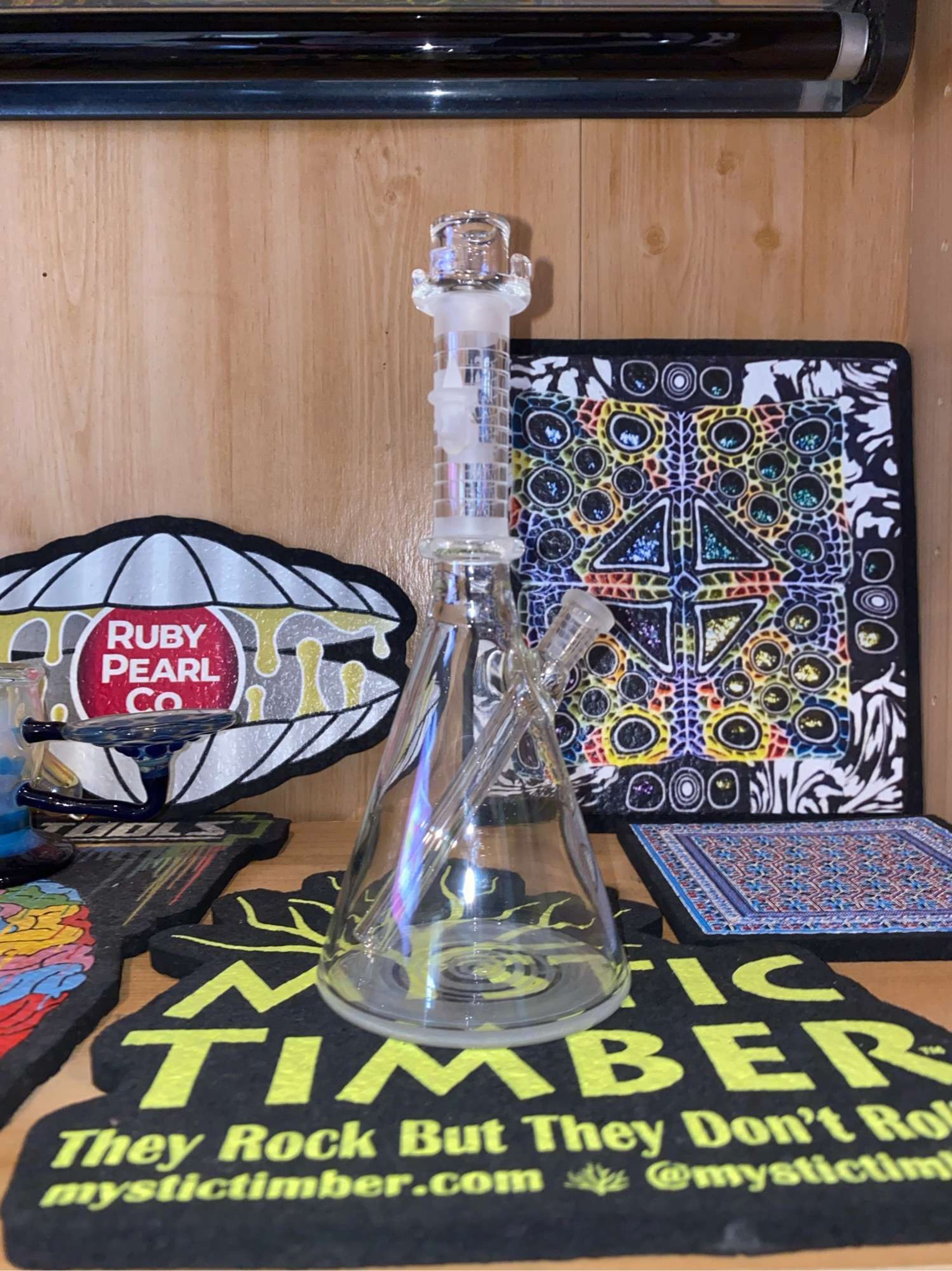 Preview pic of Jebb Glass Mini Castle Beaker - SIGNED AND DATED “#18 of 2022”