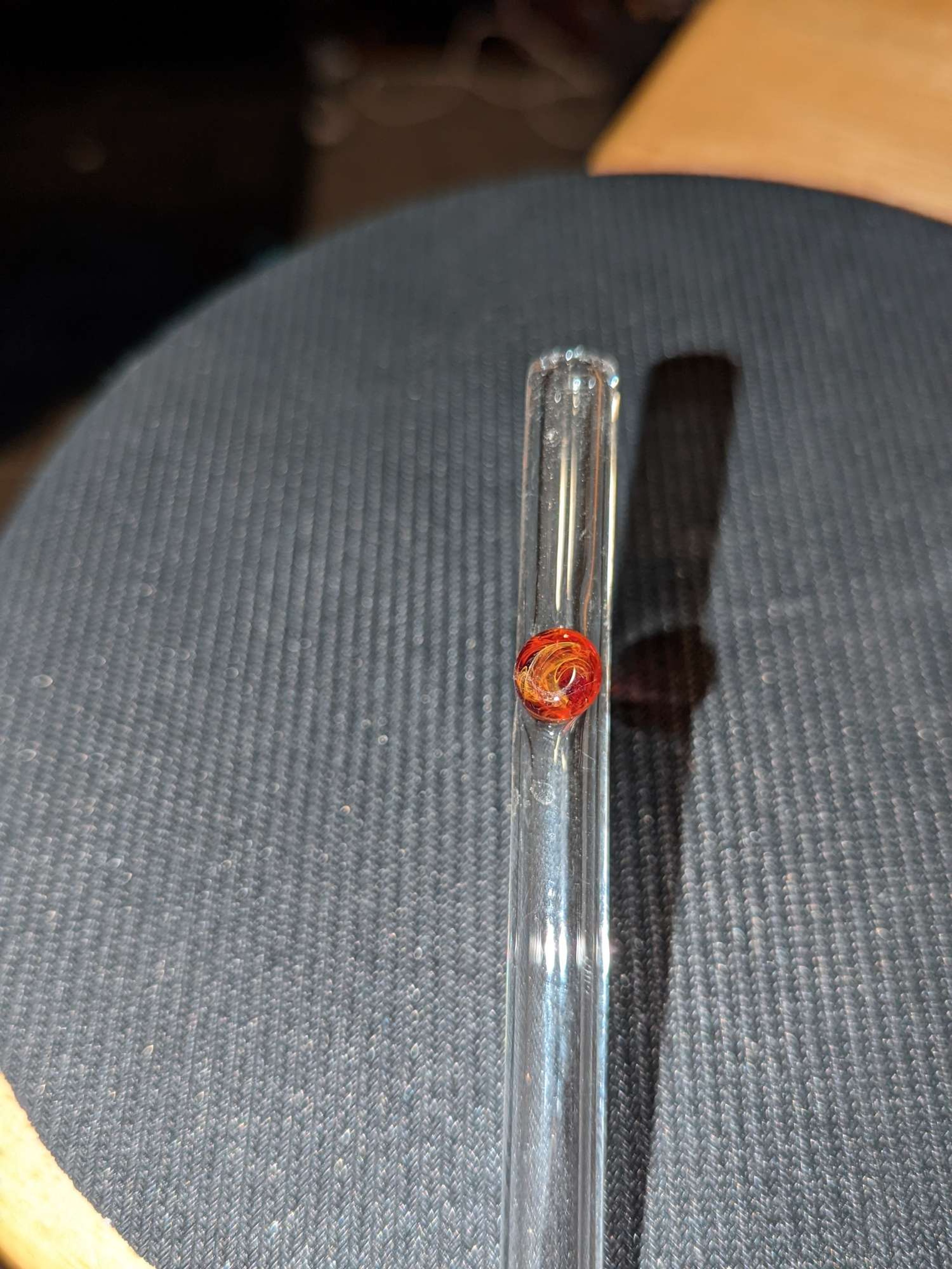 Straw with double amber purple dot image 0