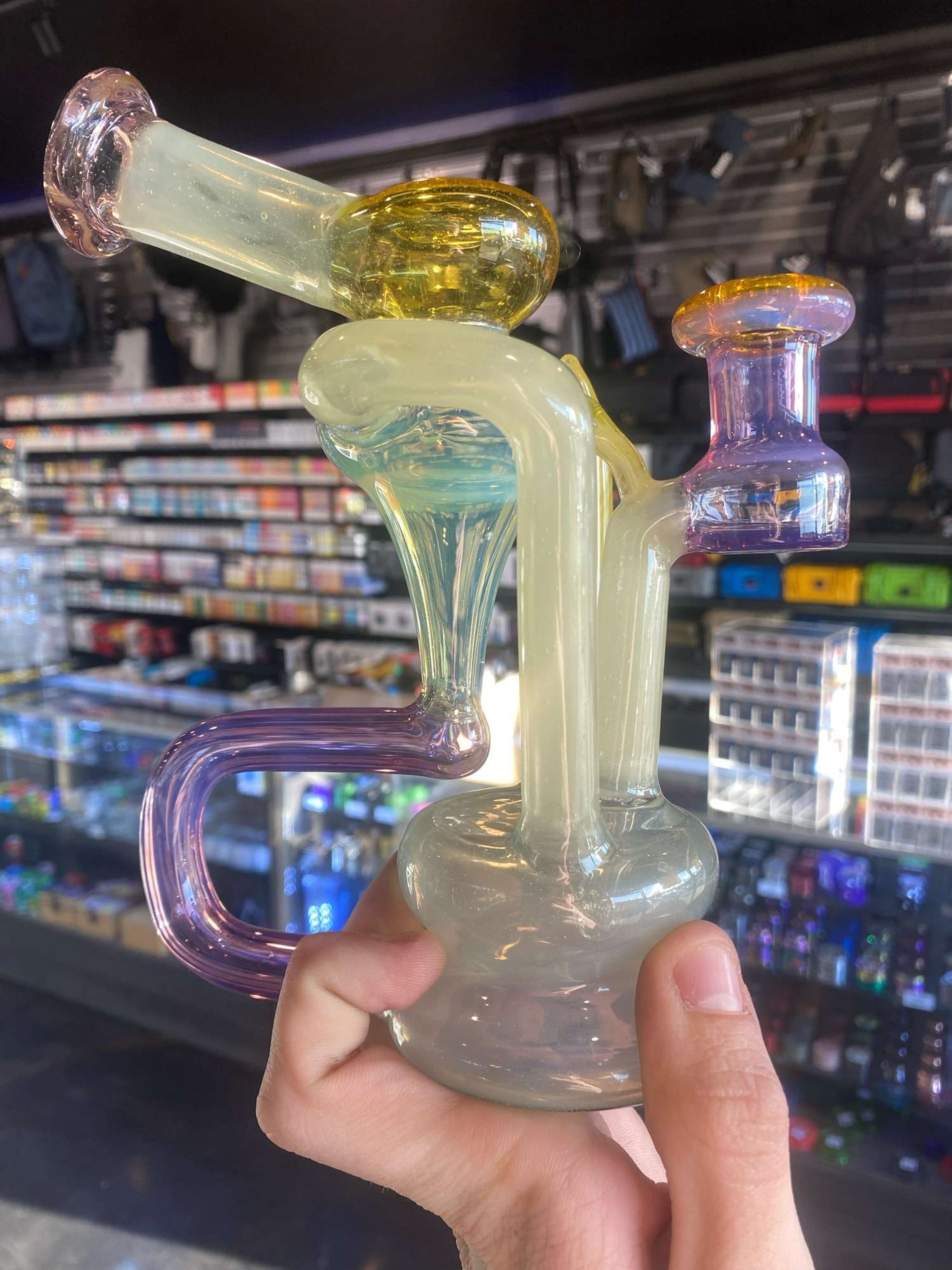 Gurn Glass 14mm Water Spinner Recycler image 0