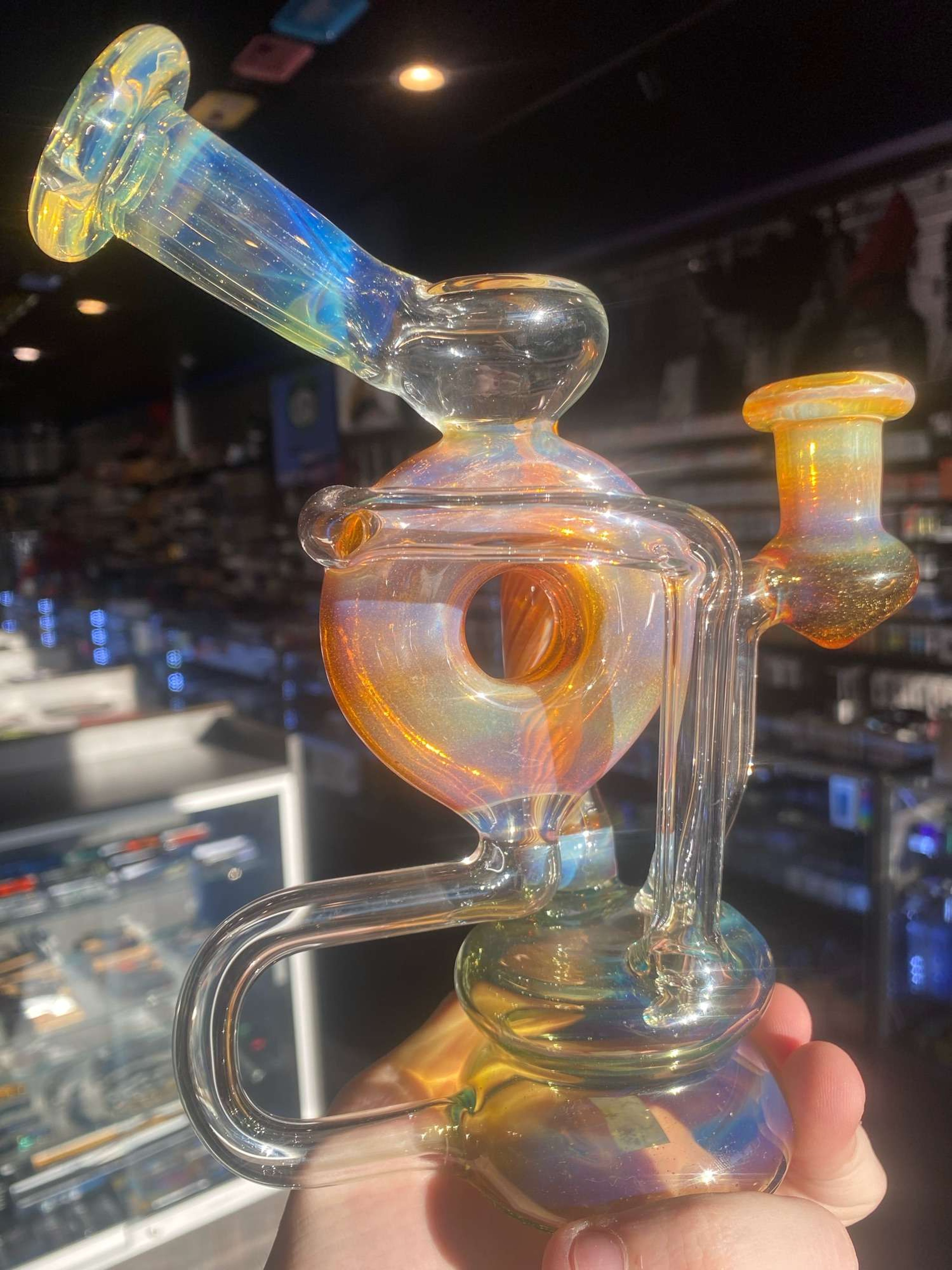 Gurn Glass 14mm Donut Recycler image 0