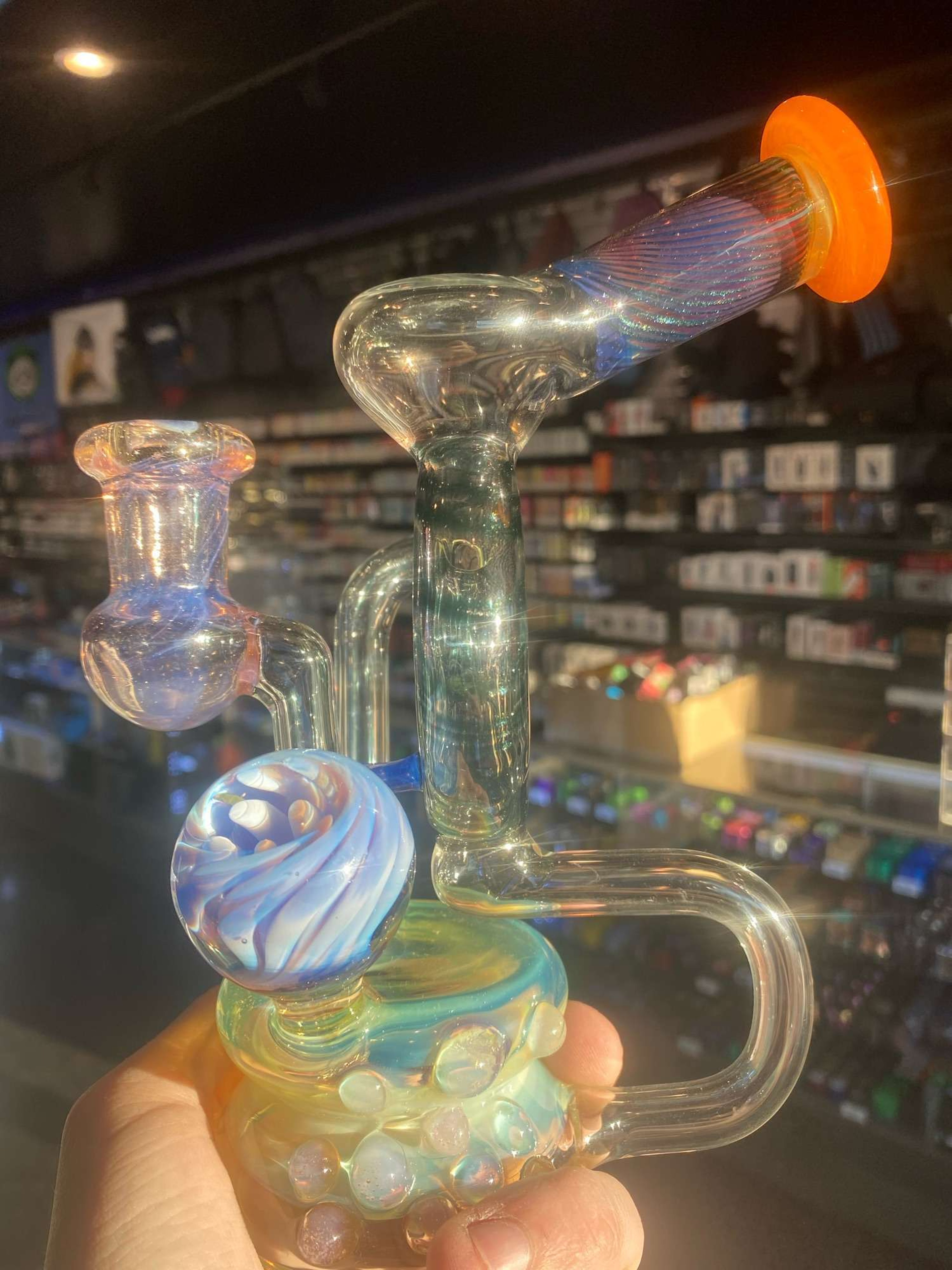 Gurn Glass 14mm Donut Recycler image 0