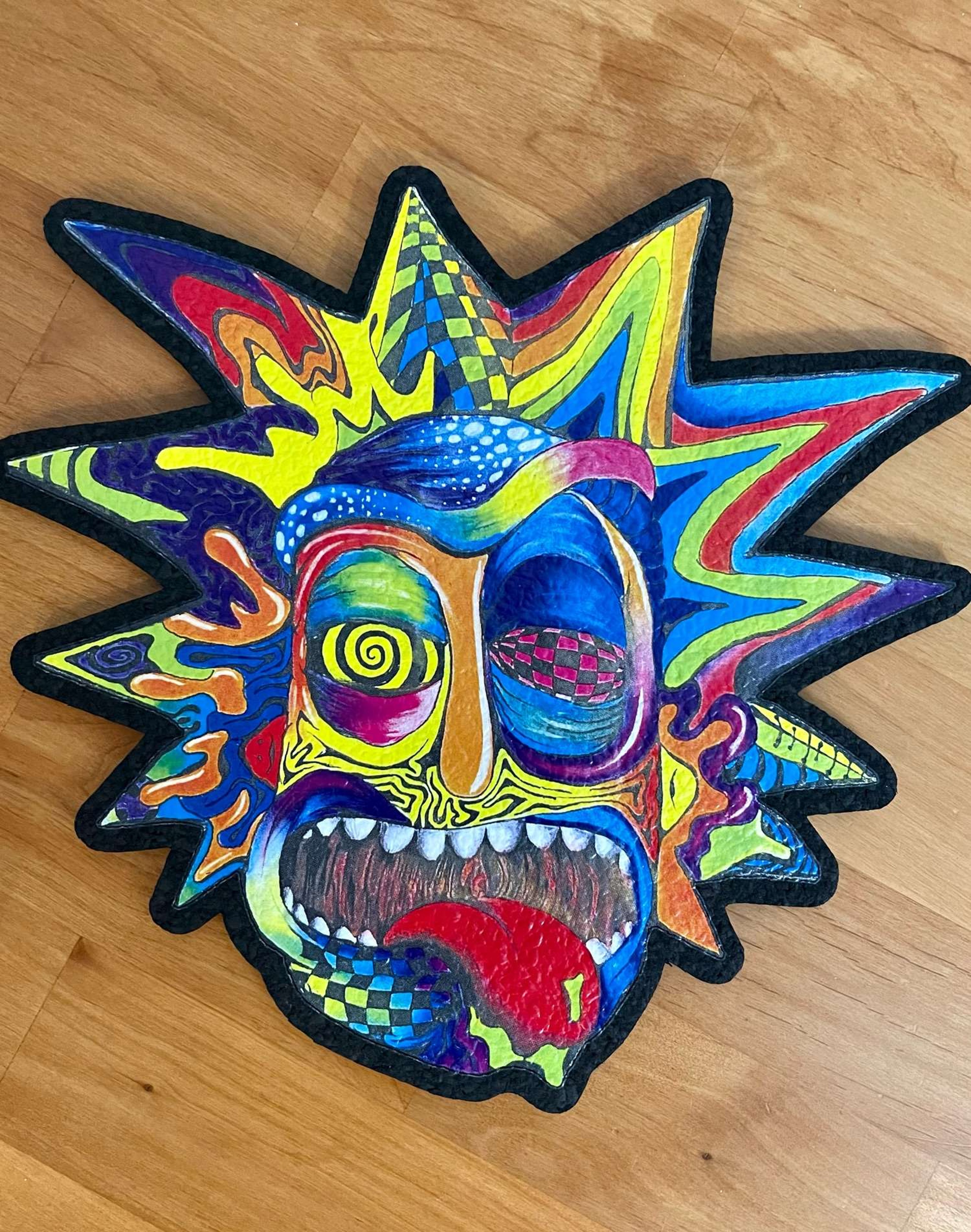 Preview pic of “Trippy Rick” Sold out Moodmat by Visual Fiber. SHIPS SAME DAY