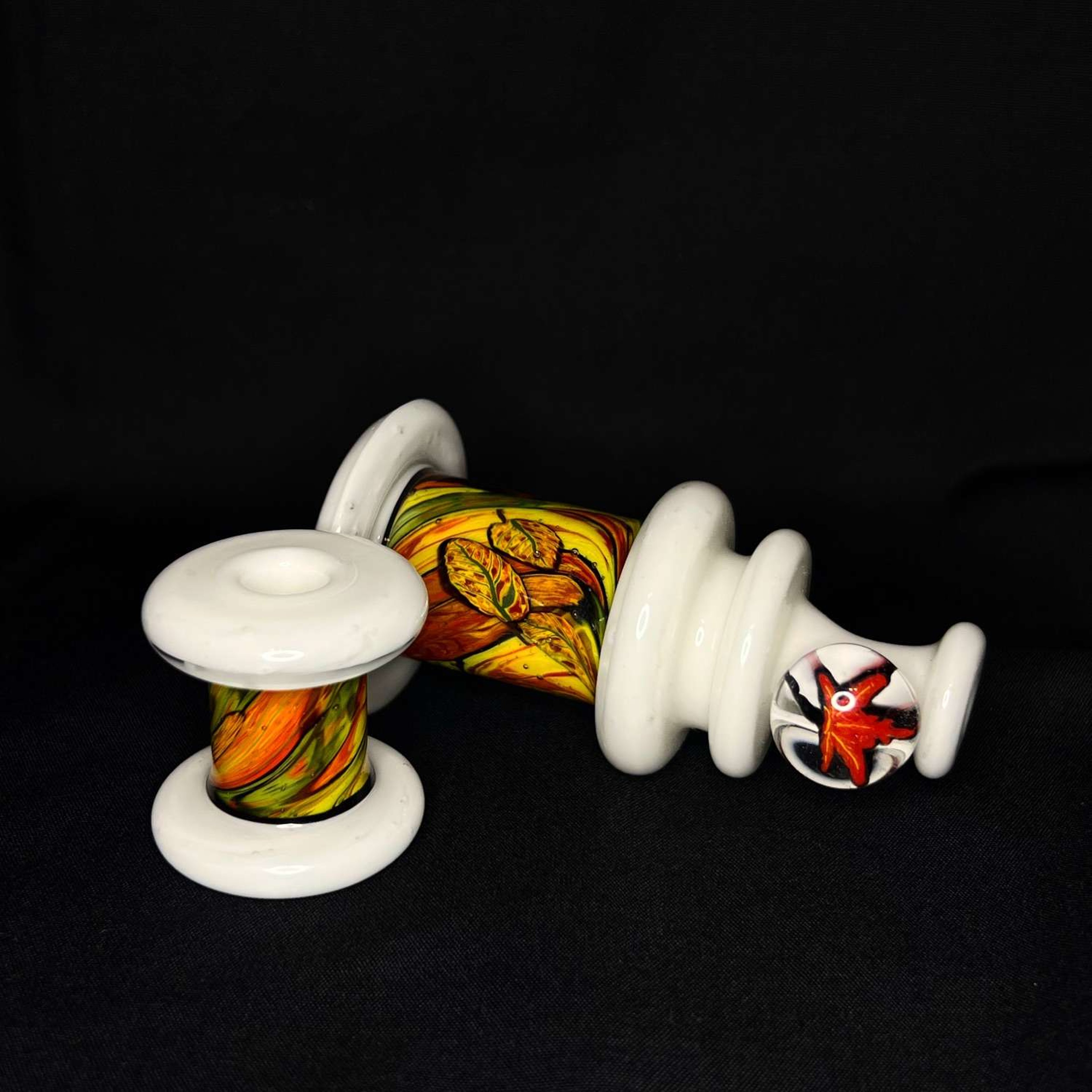 Preview pic of Justin carter x glasshopper1468 chillum bead set 