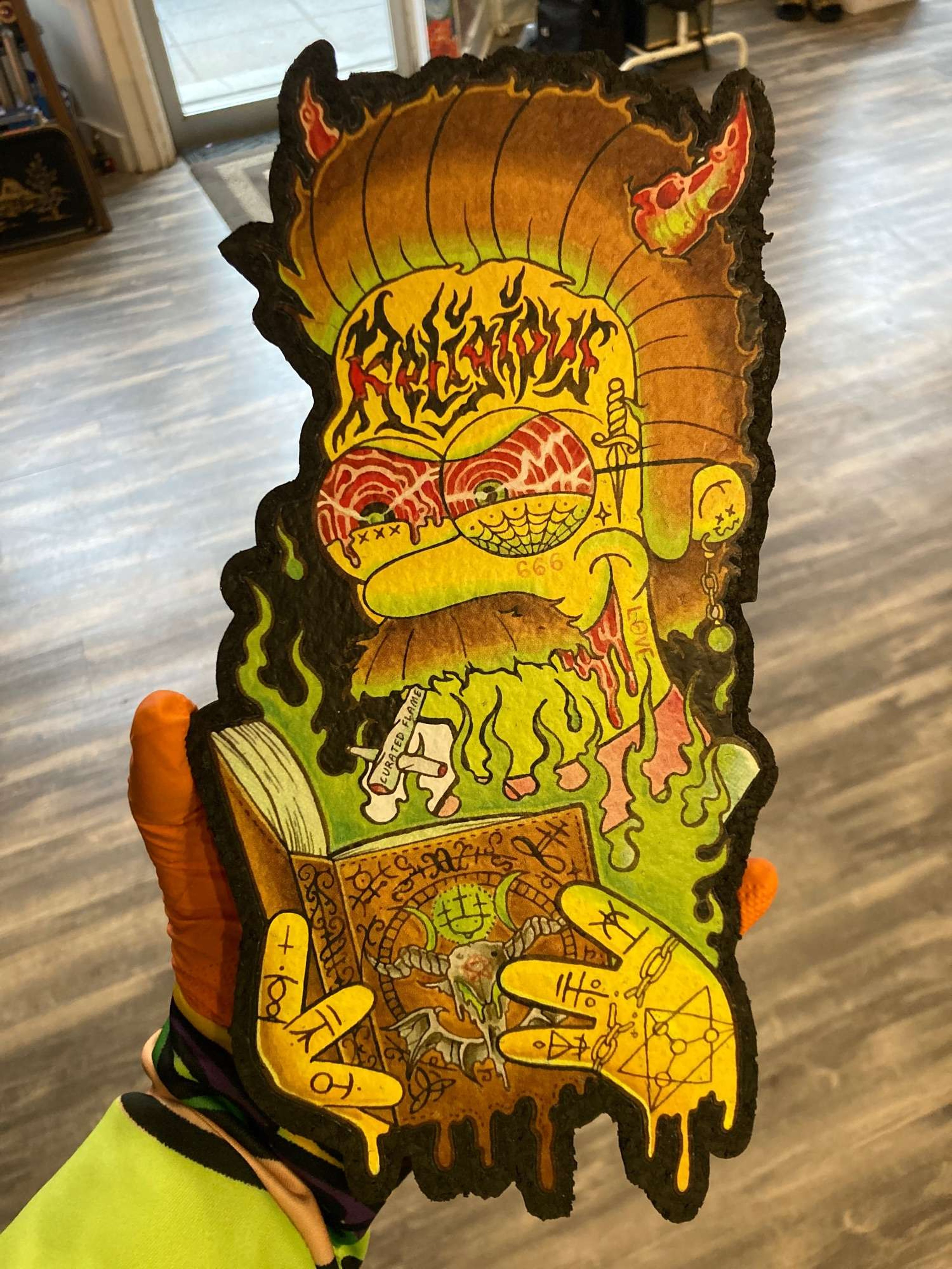 Satanic Flander Dab Mat image 0
