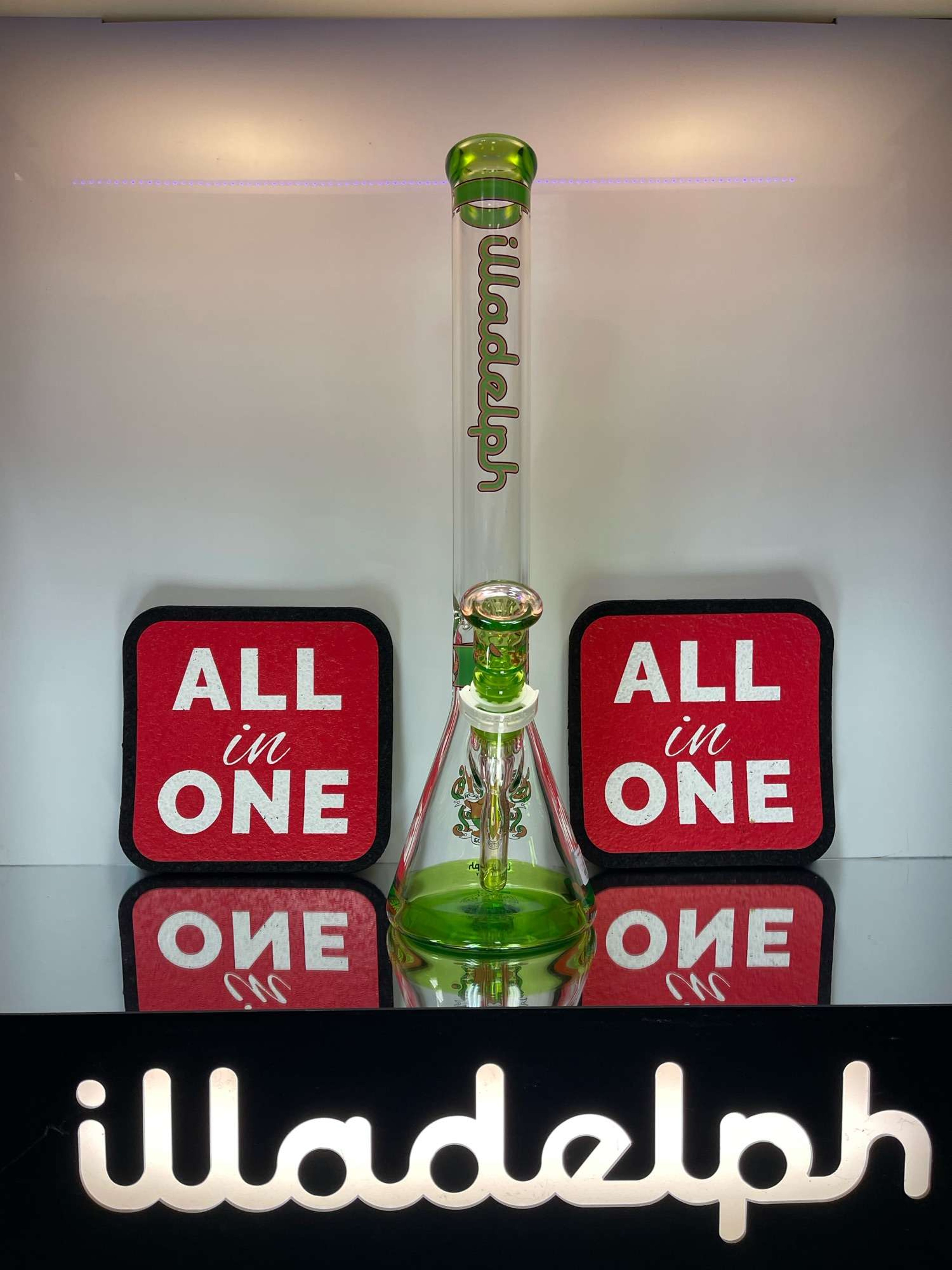 5mm Illadelph Medium Heavy-hitter Watermelon Beaker image 0