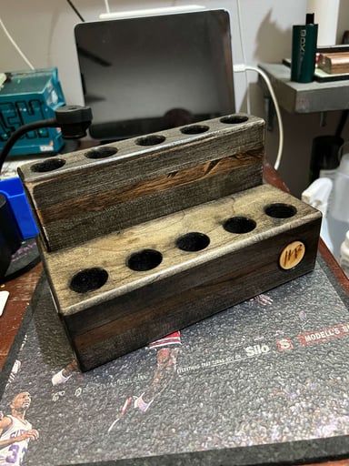 Preview pic of HeadyBlok 10 Heady Marble/Cap Display Walnut