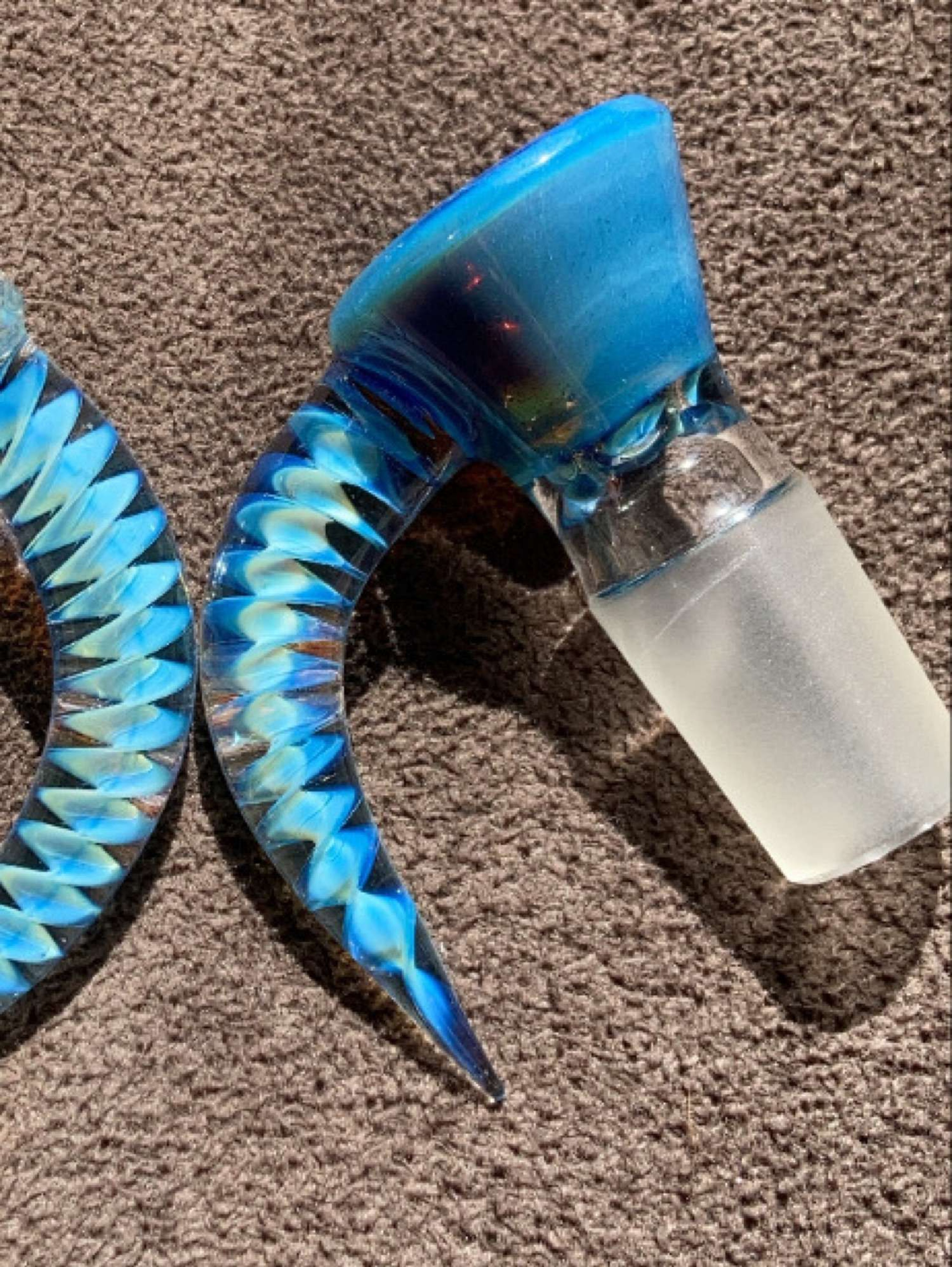 Preview pic of 2k glass art blue slyme 18 mm