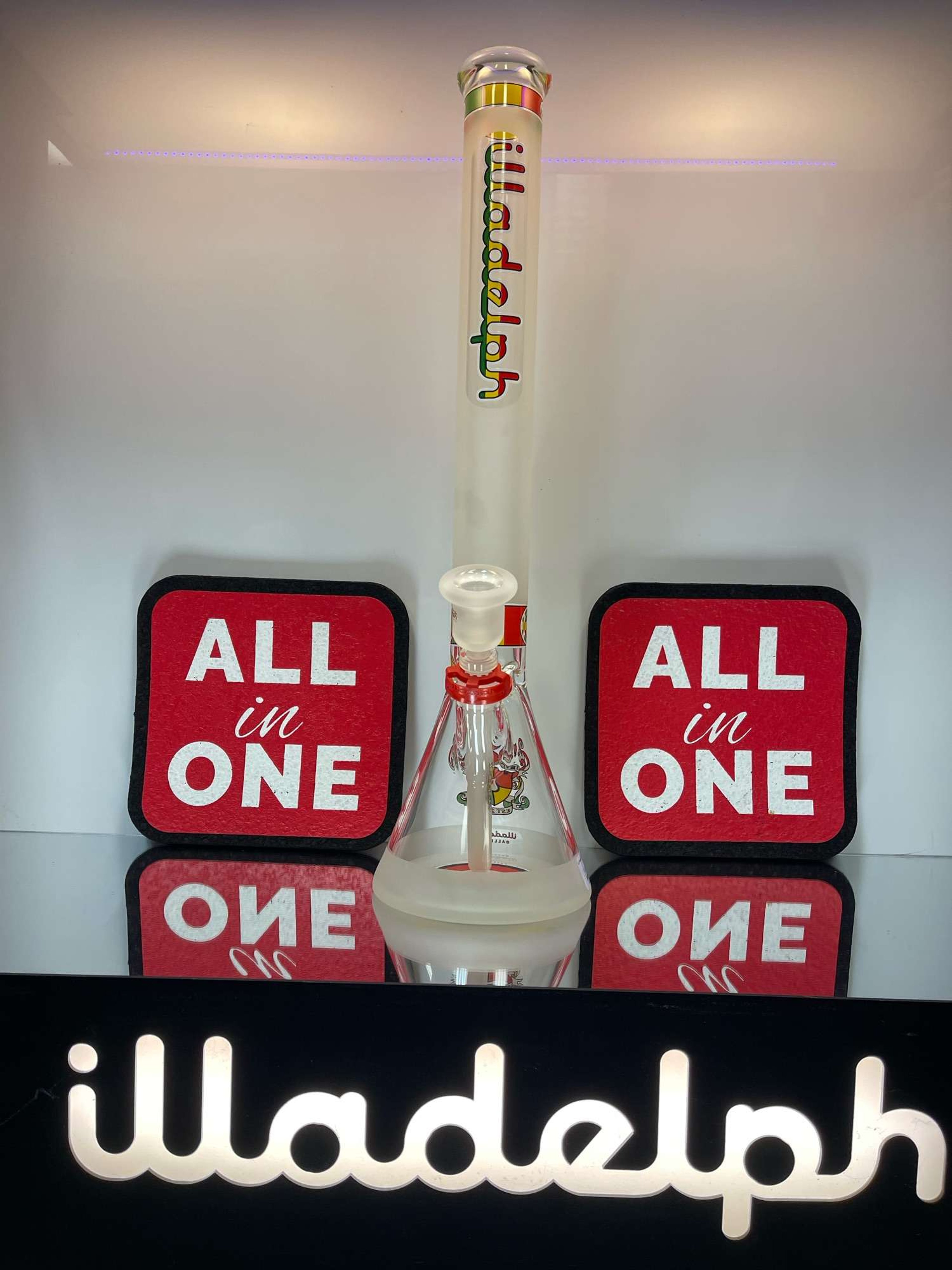 5mm Frosted Rasta Tall Beaker Illadelph image 0