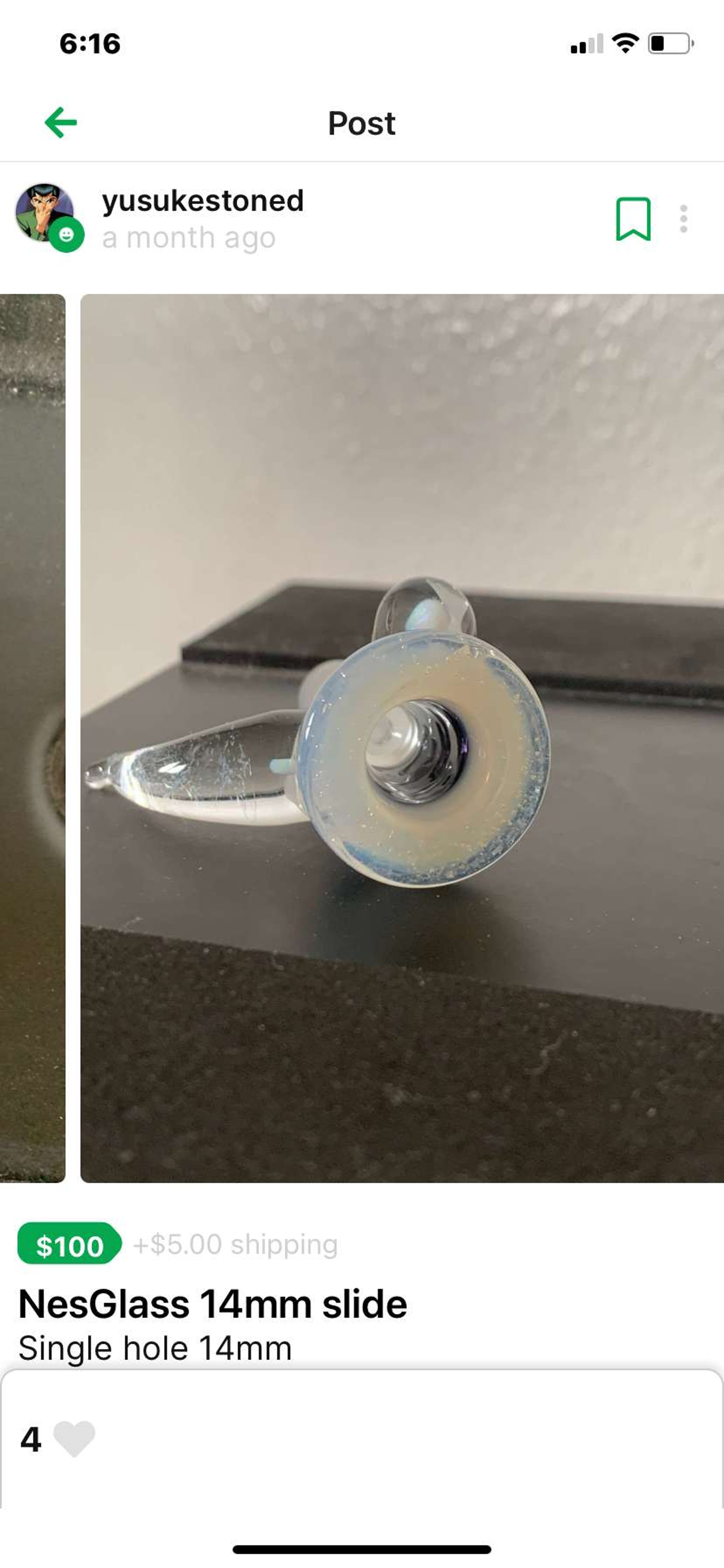 Preview pic of Nes glass slide 14mm 