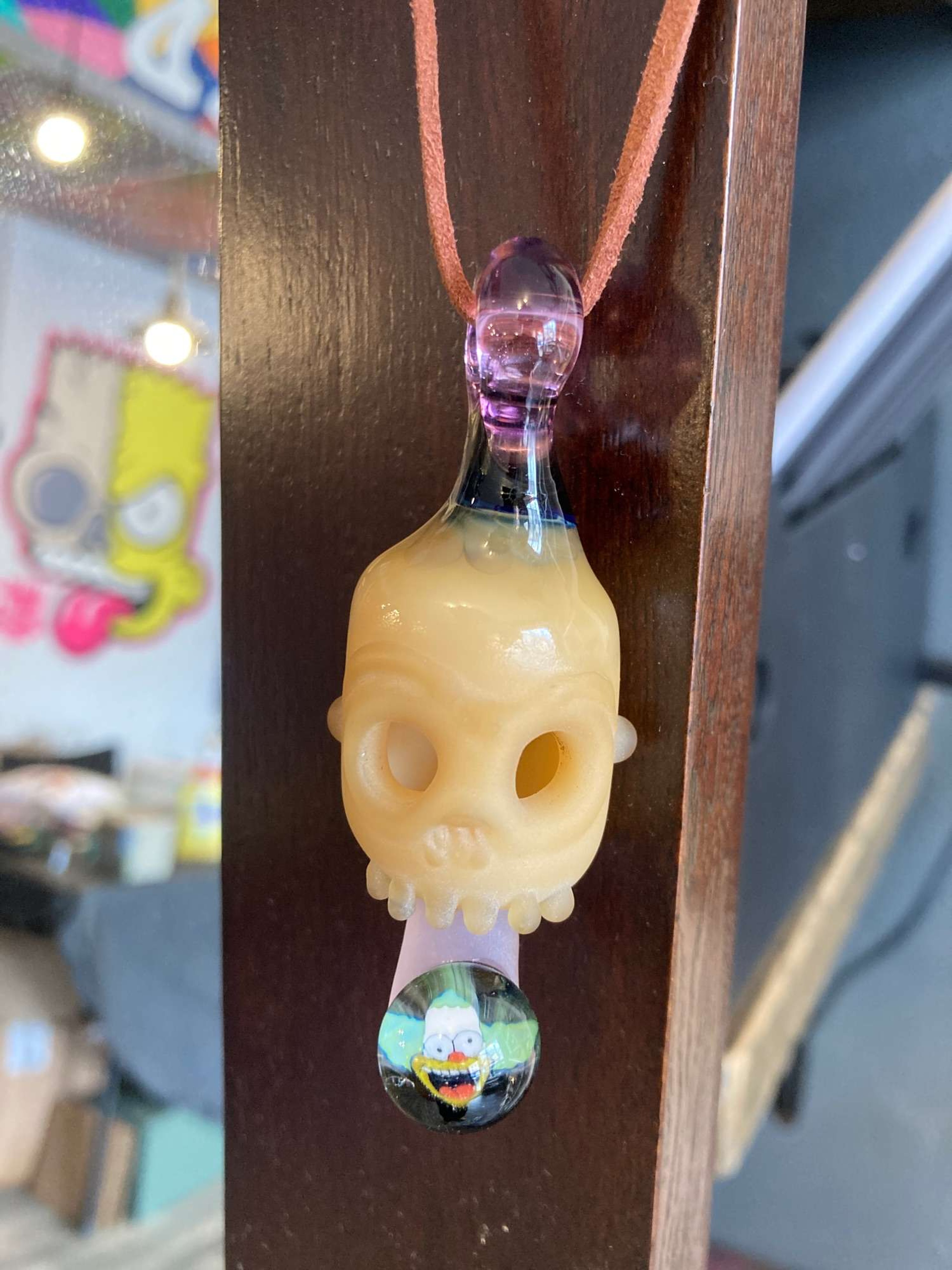Bart Donut Simpson Pendant Necklace image 0