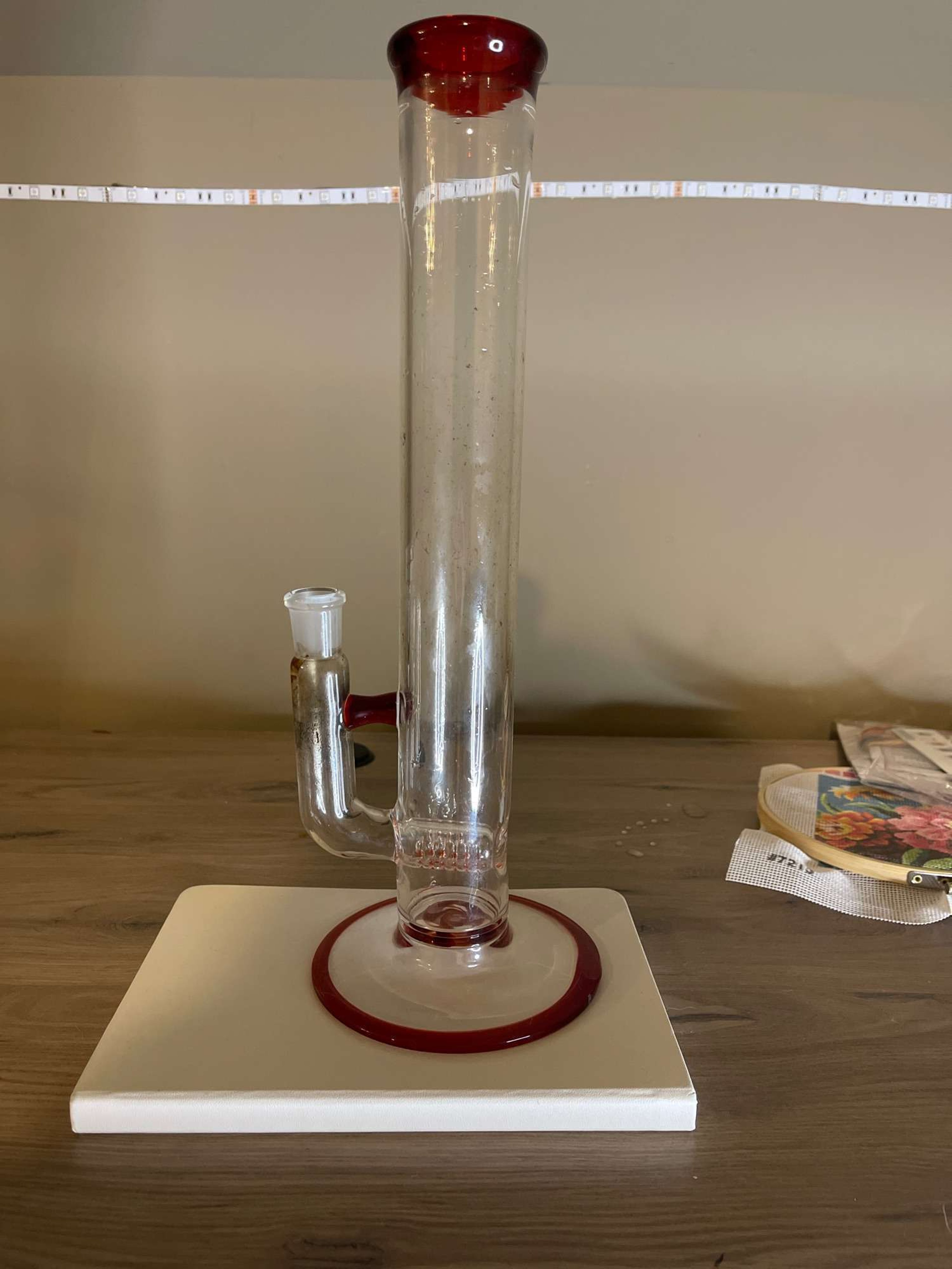 13” 14mm downgrid custom pomegranate straight tube image 0