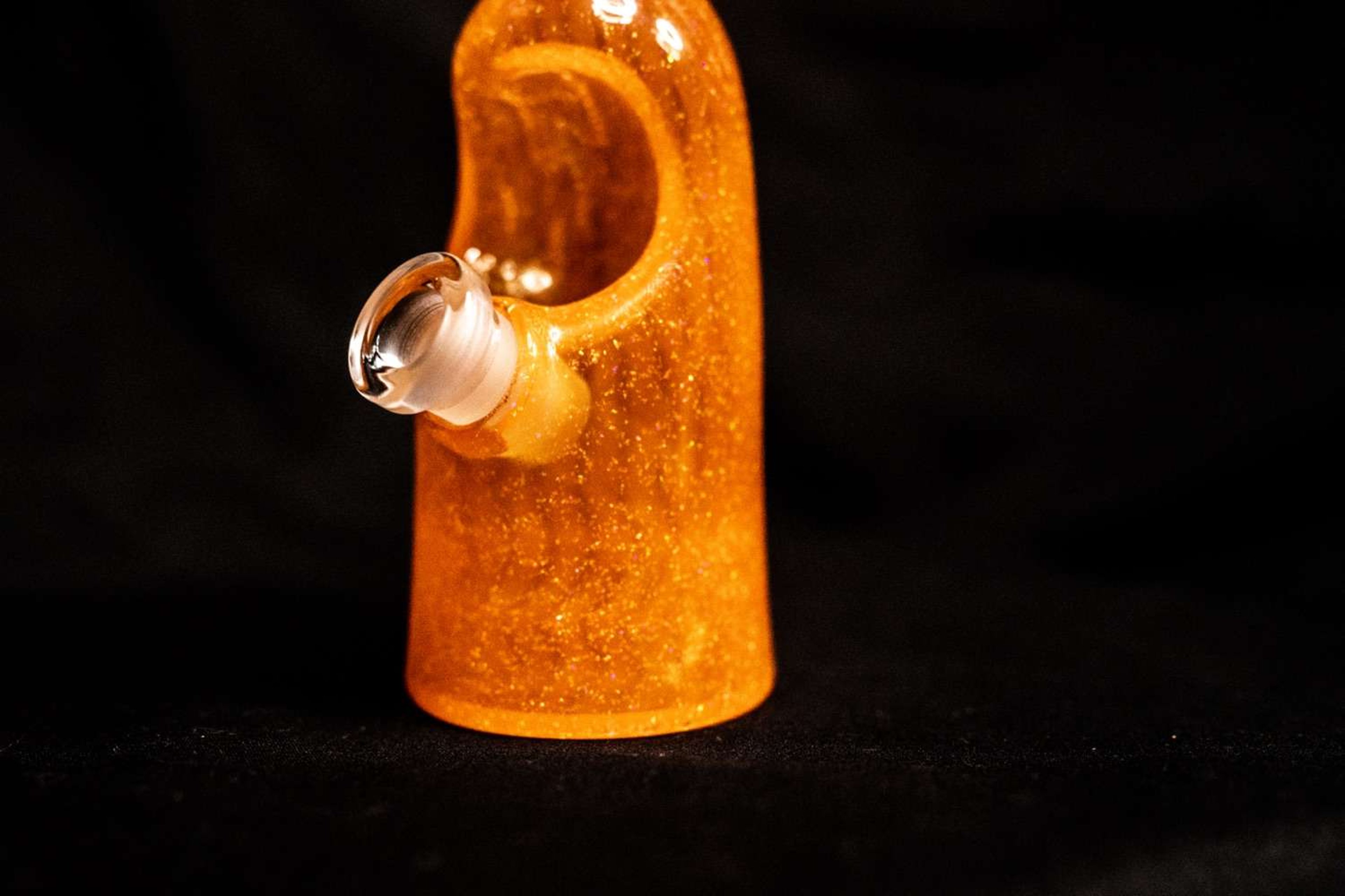 Preview pic of Orange with crushed opal saki (costa glass )