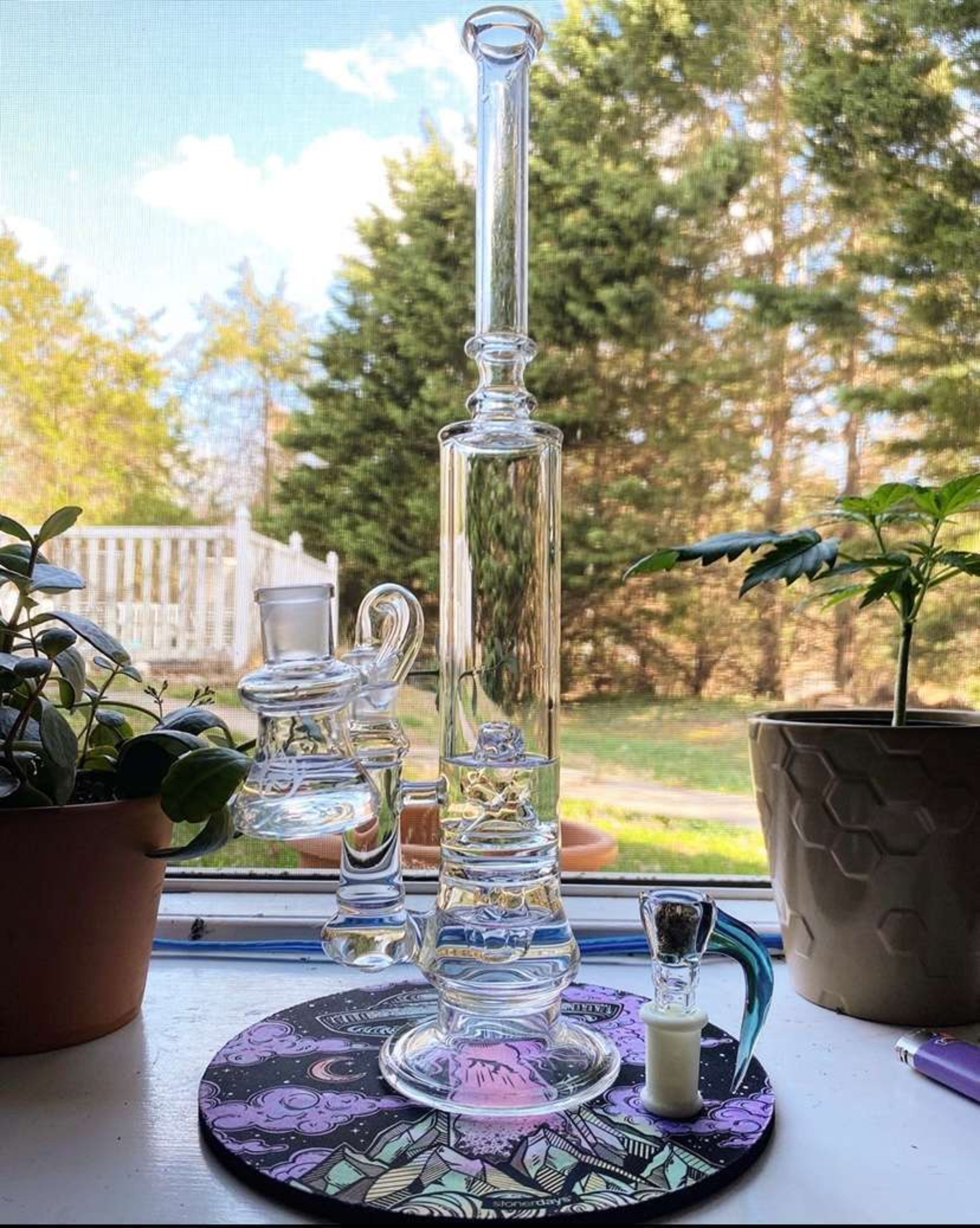 Preview pic of FIREWITHINGLASS 16” TUBE natural perc to perc to success 