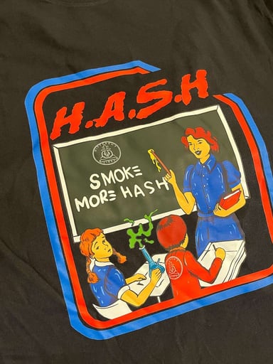 Preview pic of Smoke more hash tees 