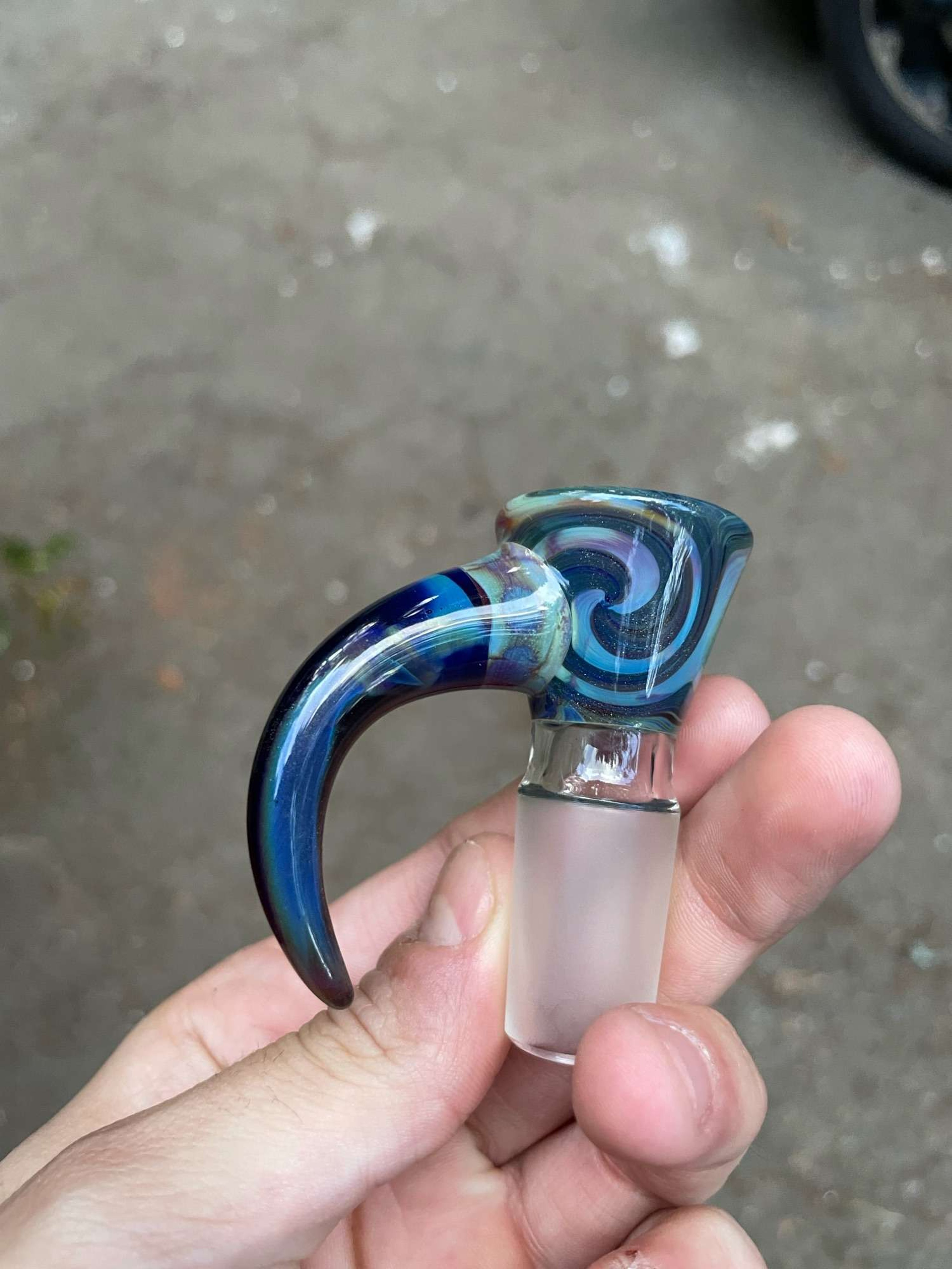 Preview pic of OG shamby worked slide with mystery adventurine and other accents 