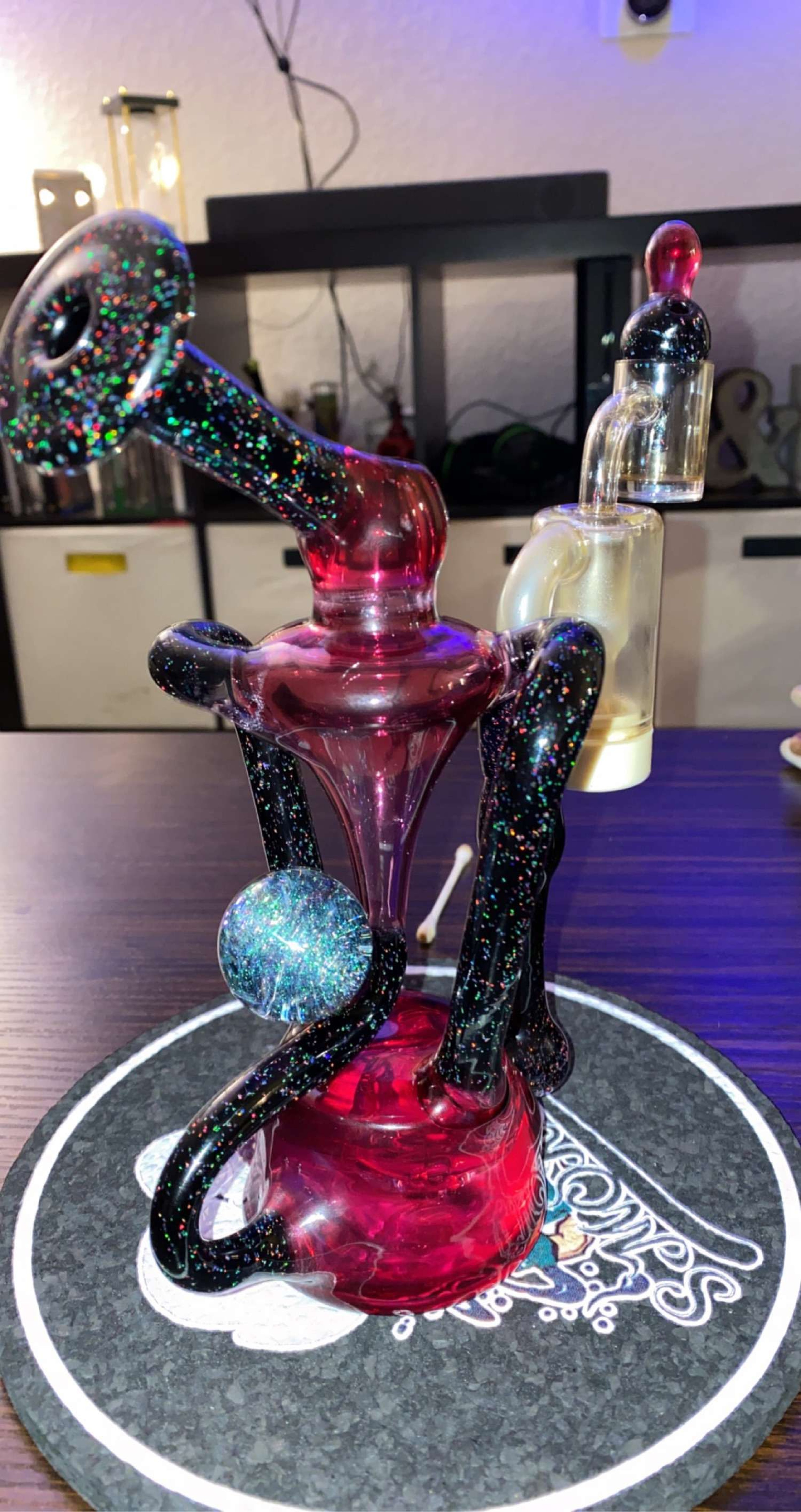 Preview pic of JMP glass Gold Ruby Elite Crushed Opal Recycler