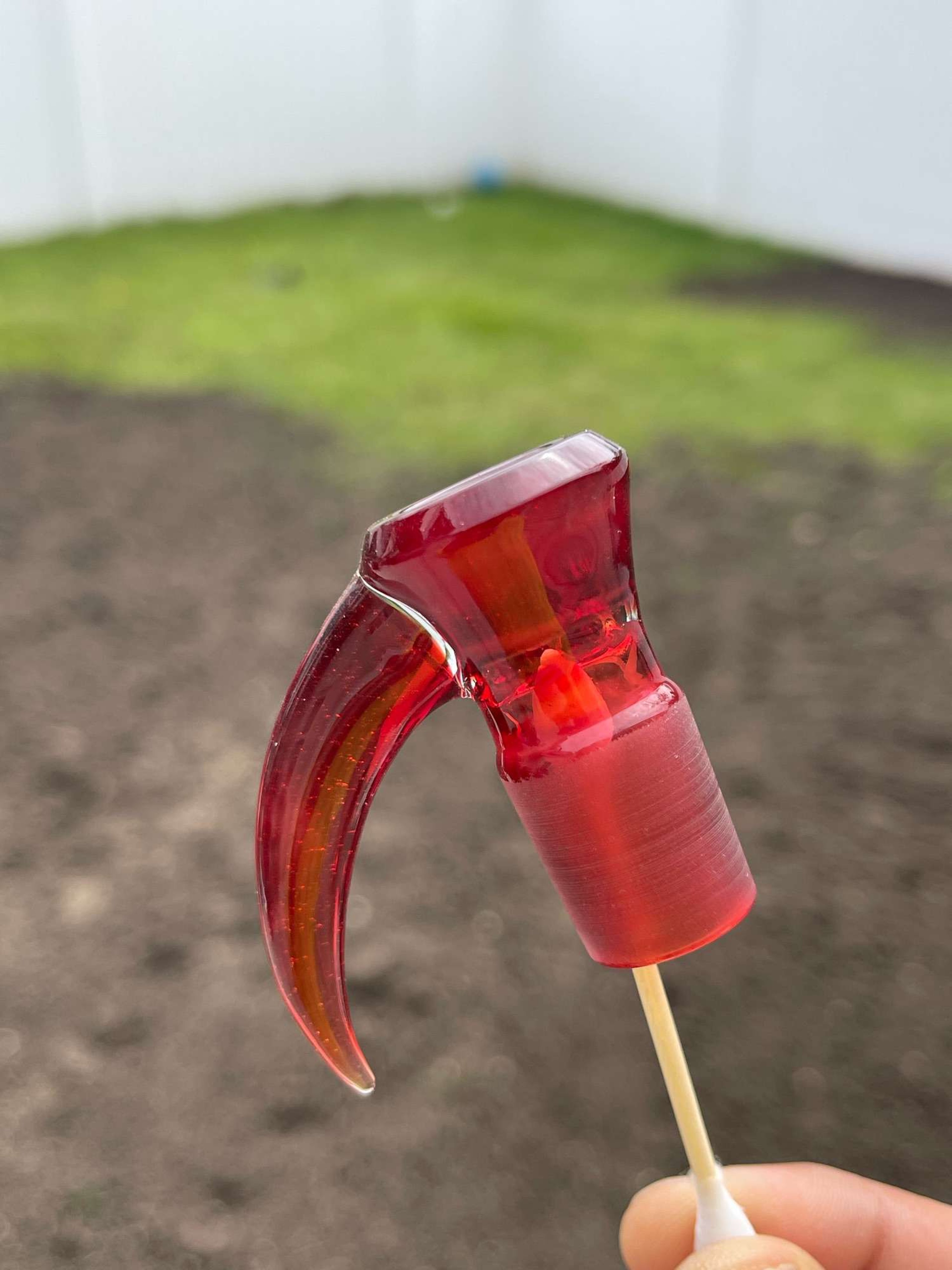Preview pic of Red Elvis fully worked 18mm slide by stany_glass 