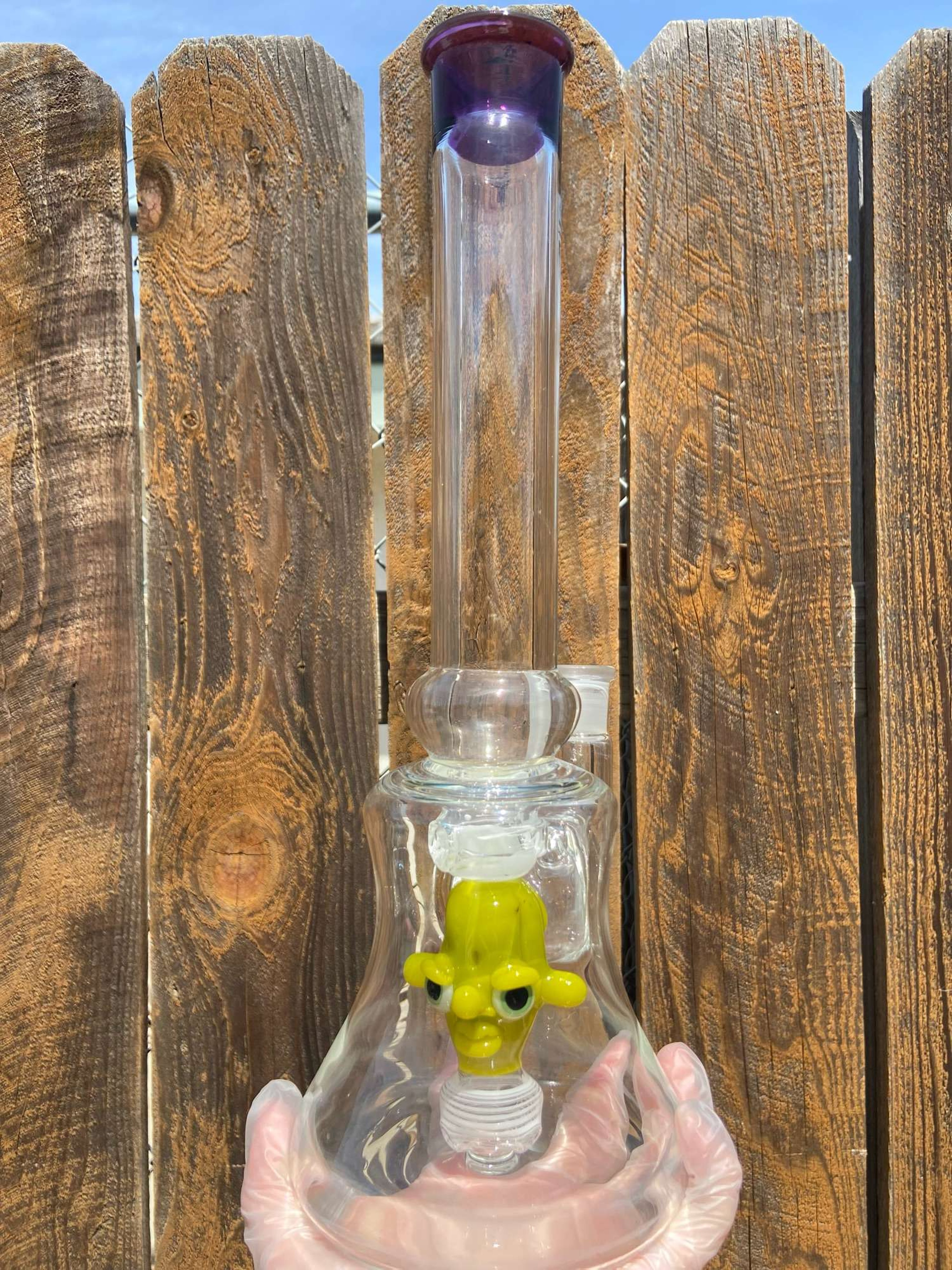 Shadooba glass x quinns glass scultpure head bong image 0