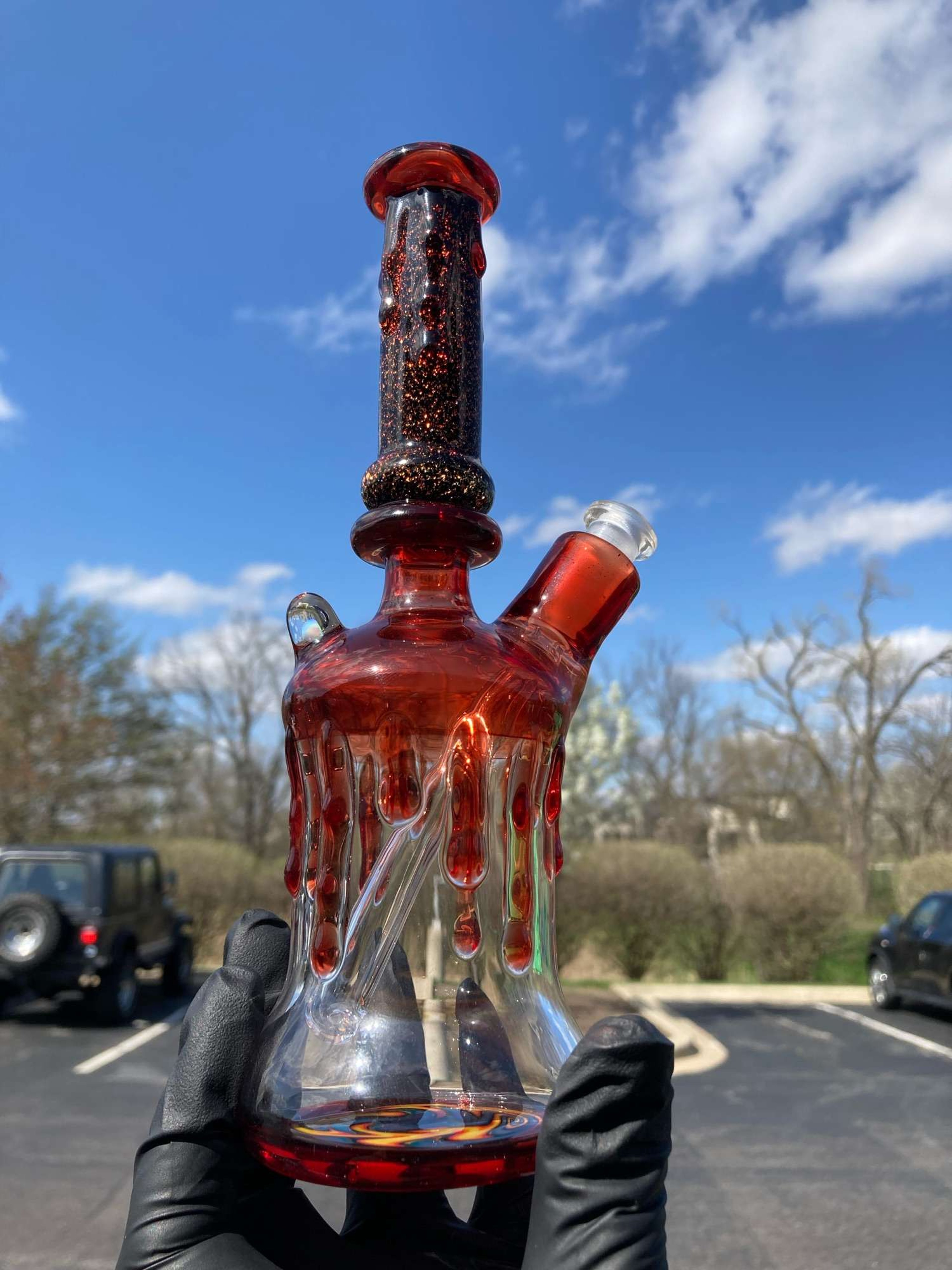Preview pic of Danlee glass red drippy rig 