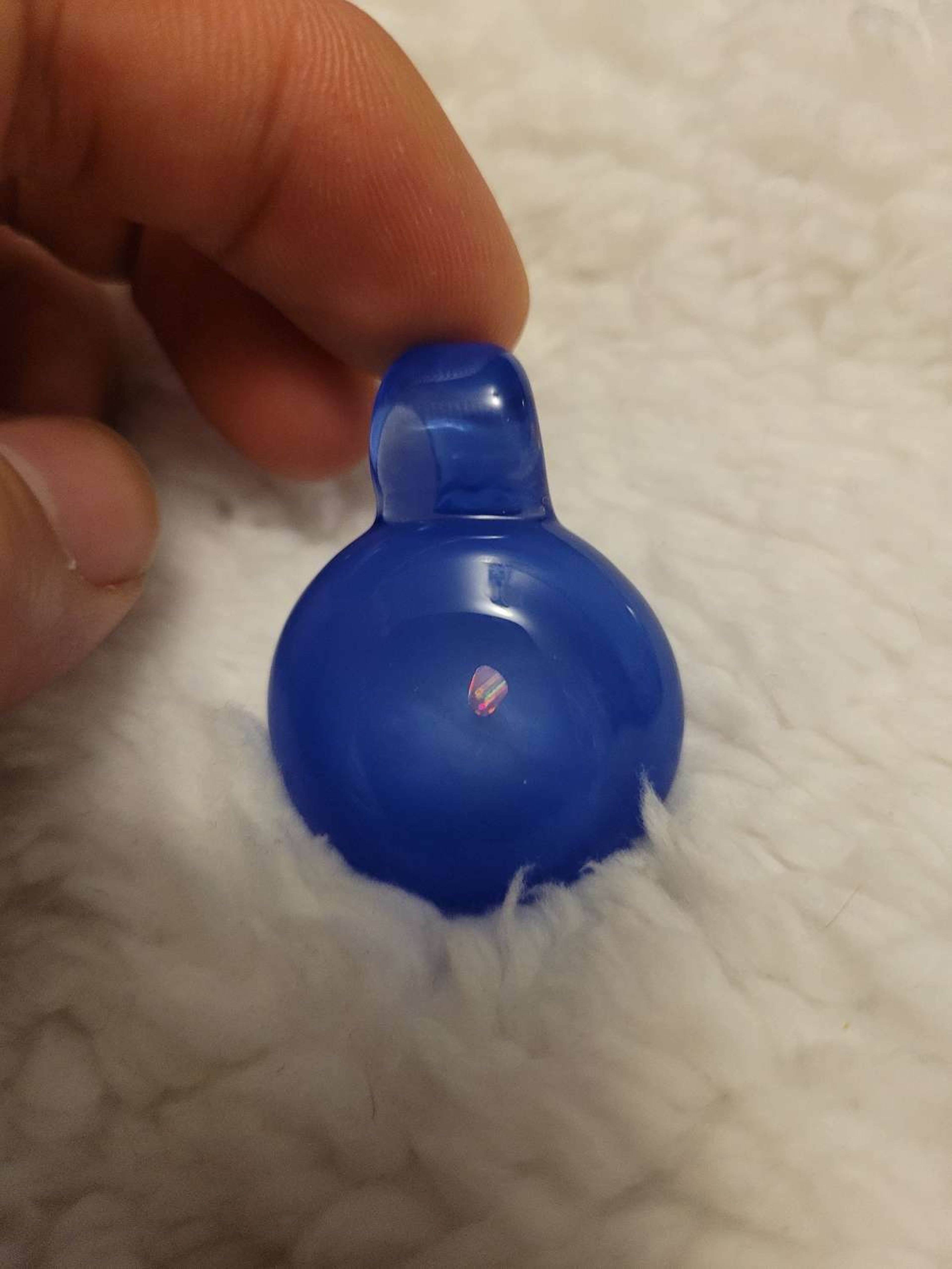 Blue pendy with crushed opal image 0