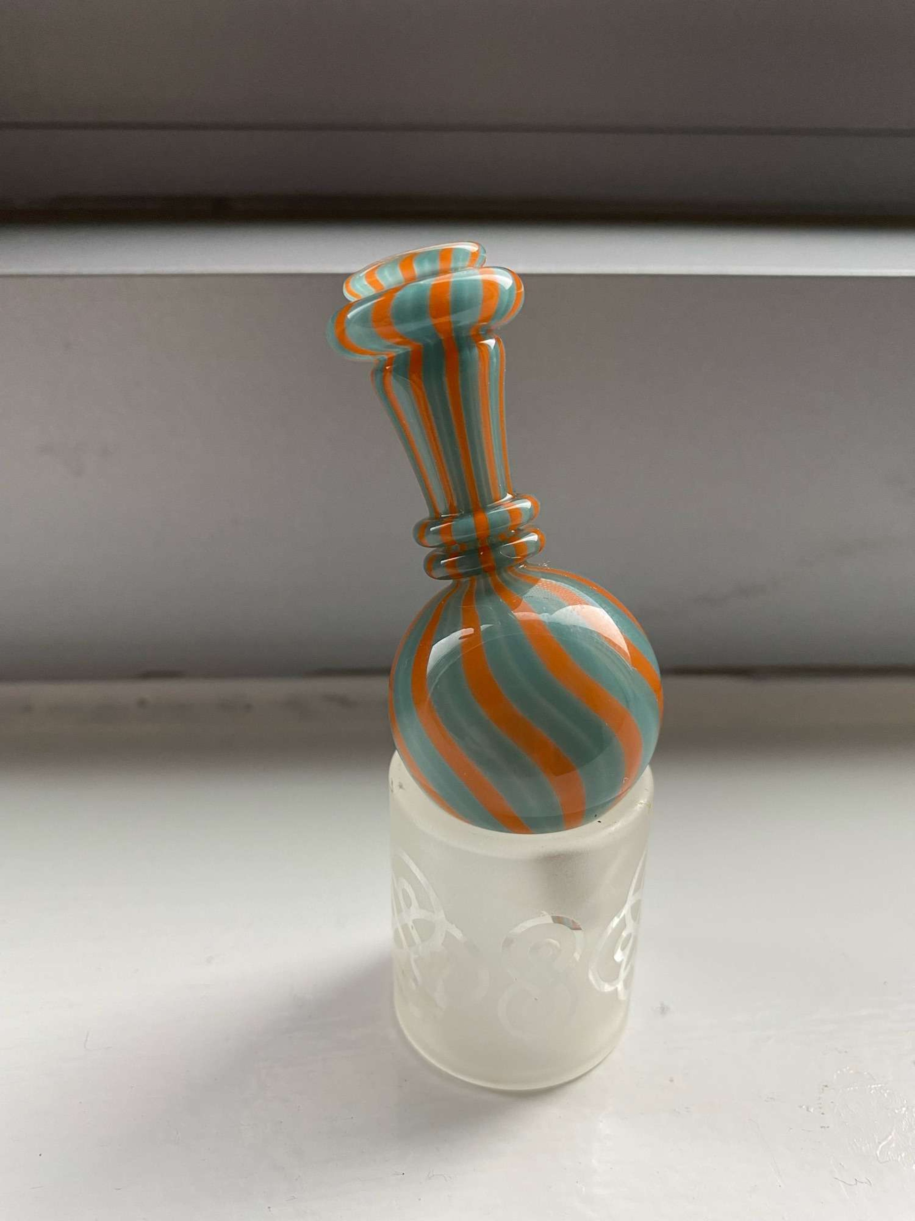 $50 OFF* LIMITED TIME ONLY | Mark Andrews | Tiffany Blue & Tangerine Orange Bubble Cap image 0