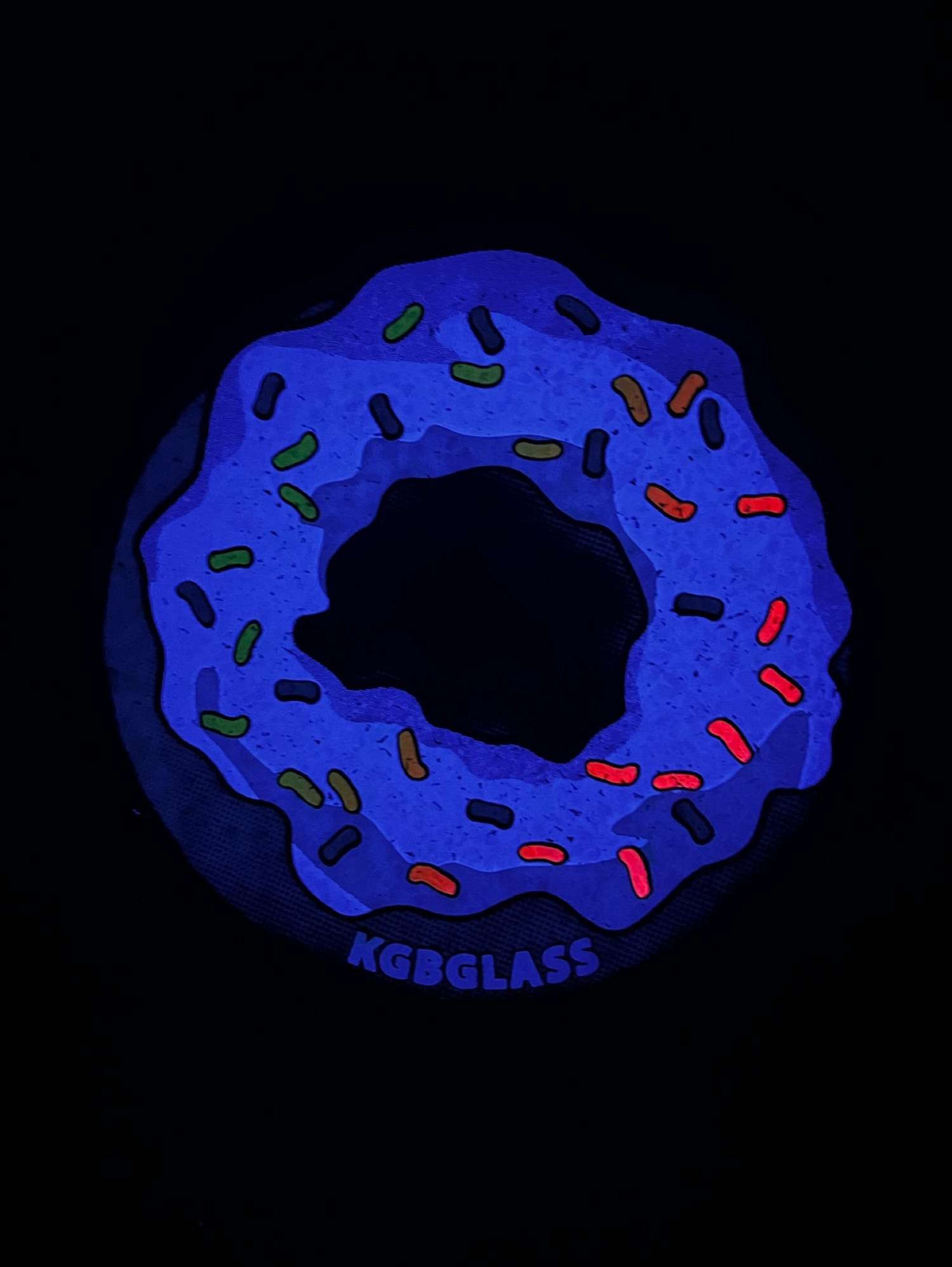 Blueberry Sprinkle by KGB Glass x Moodmats 8” Donut image 0
