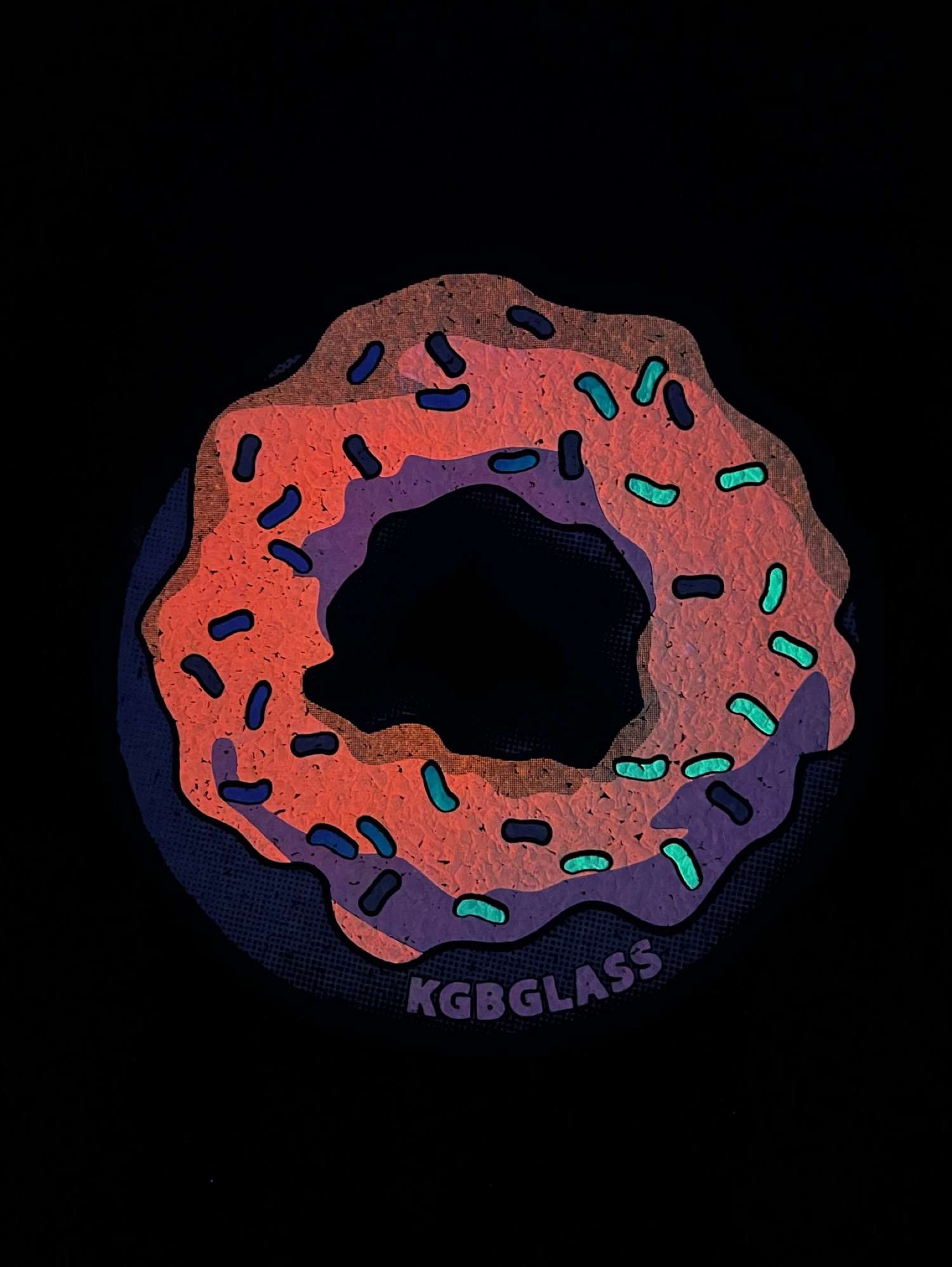 Strawberry Sprinkle by KGB Glass x Moodmats 8” Donut image 0