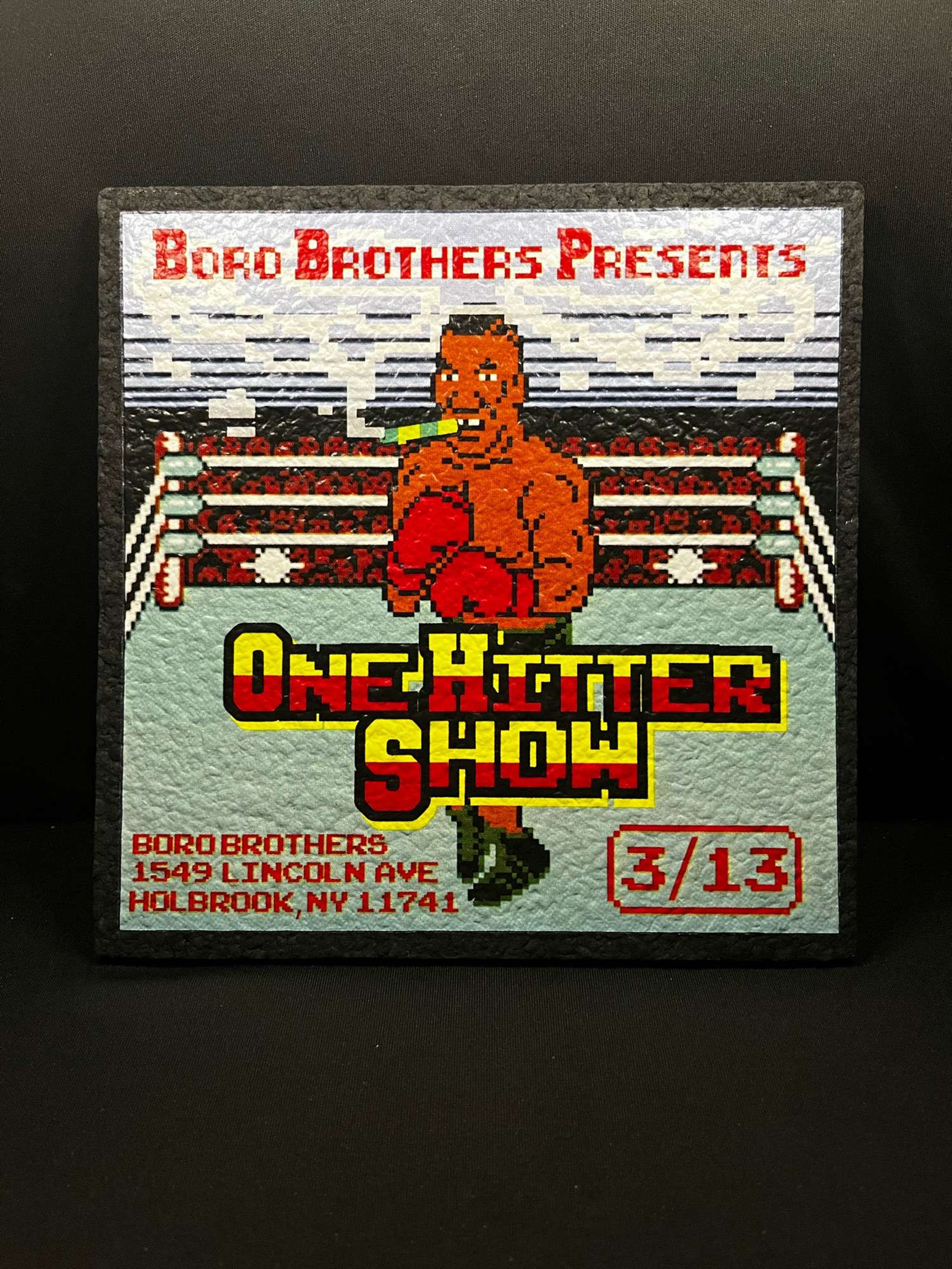 One Hitter Show by Boro Brothers x Moodmats 8” by 8” Show Mat image 0