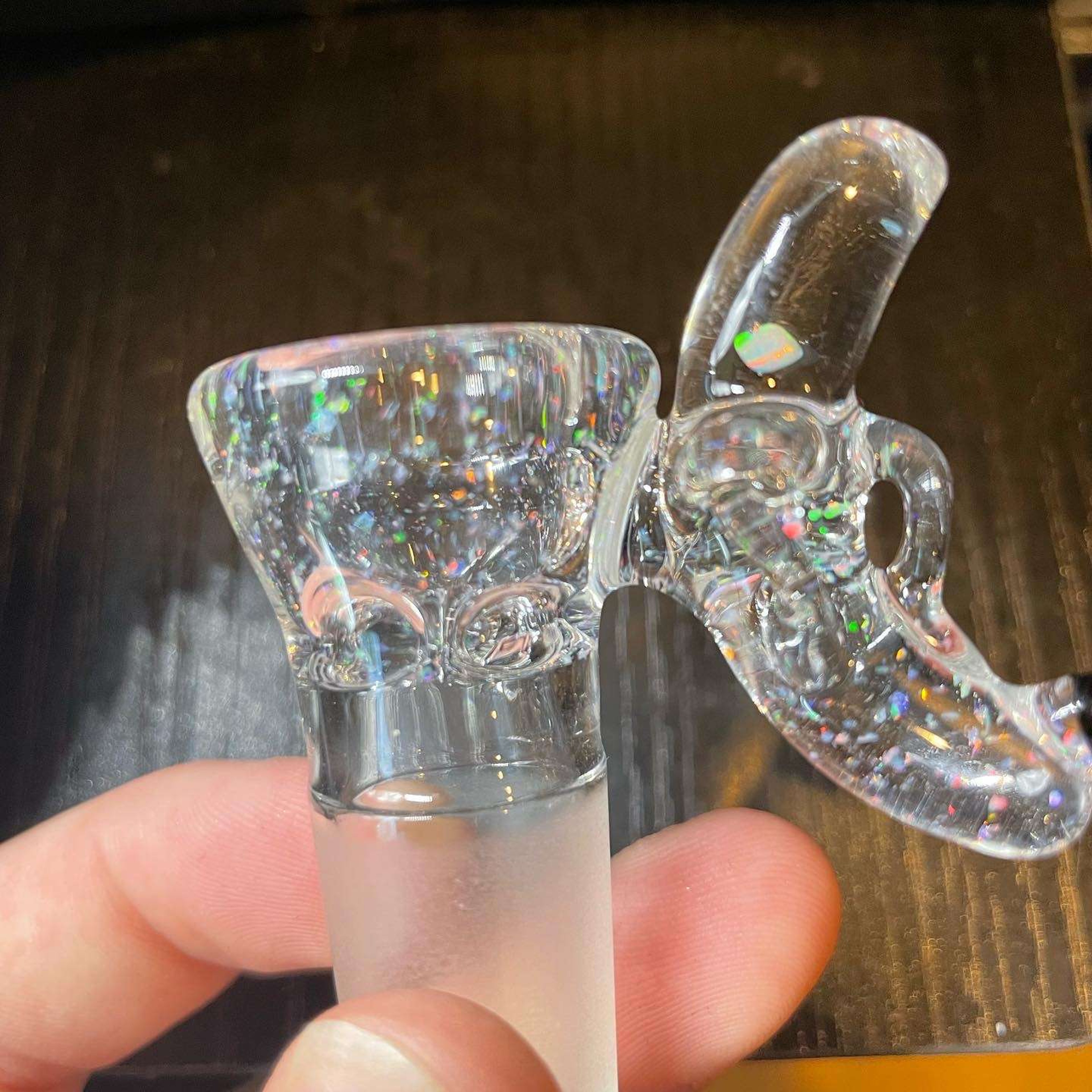 Preview pic of Clear Crushed Opal Dippy Nanner Opal 18mm Slide