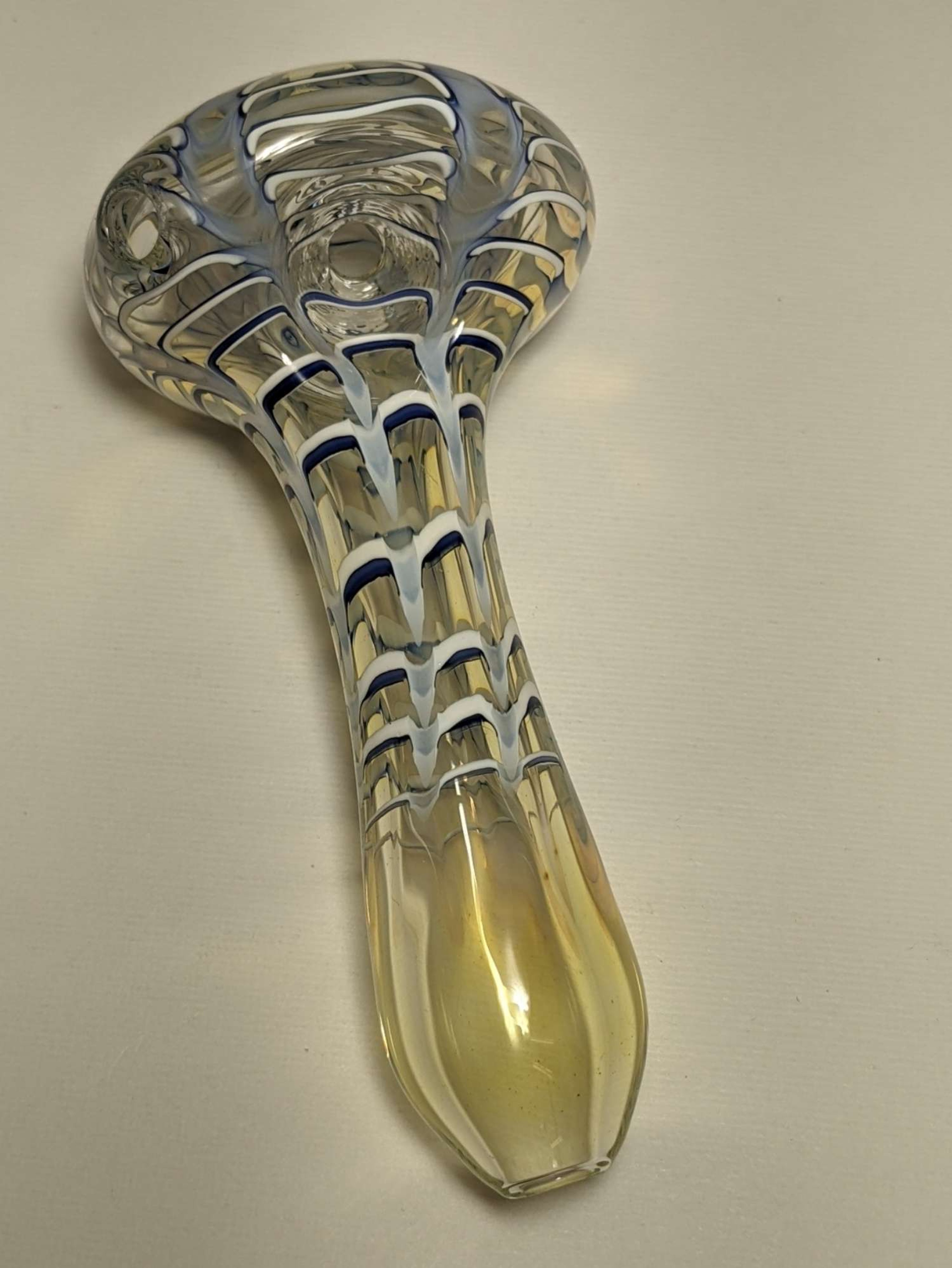 Preview pic of Blue Raked and Strung Spoon 