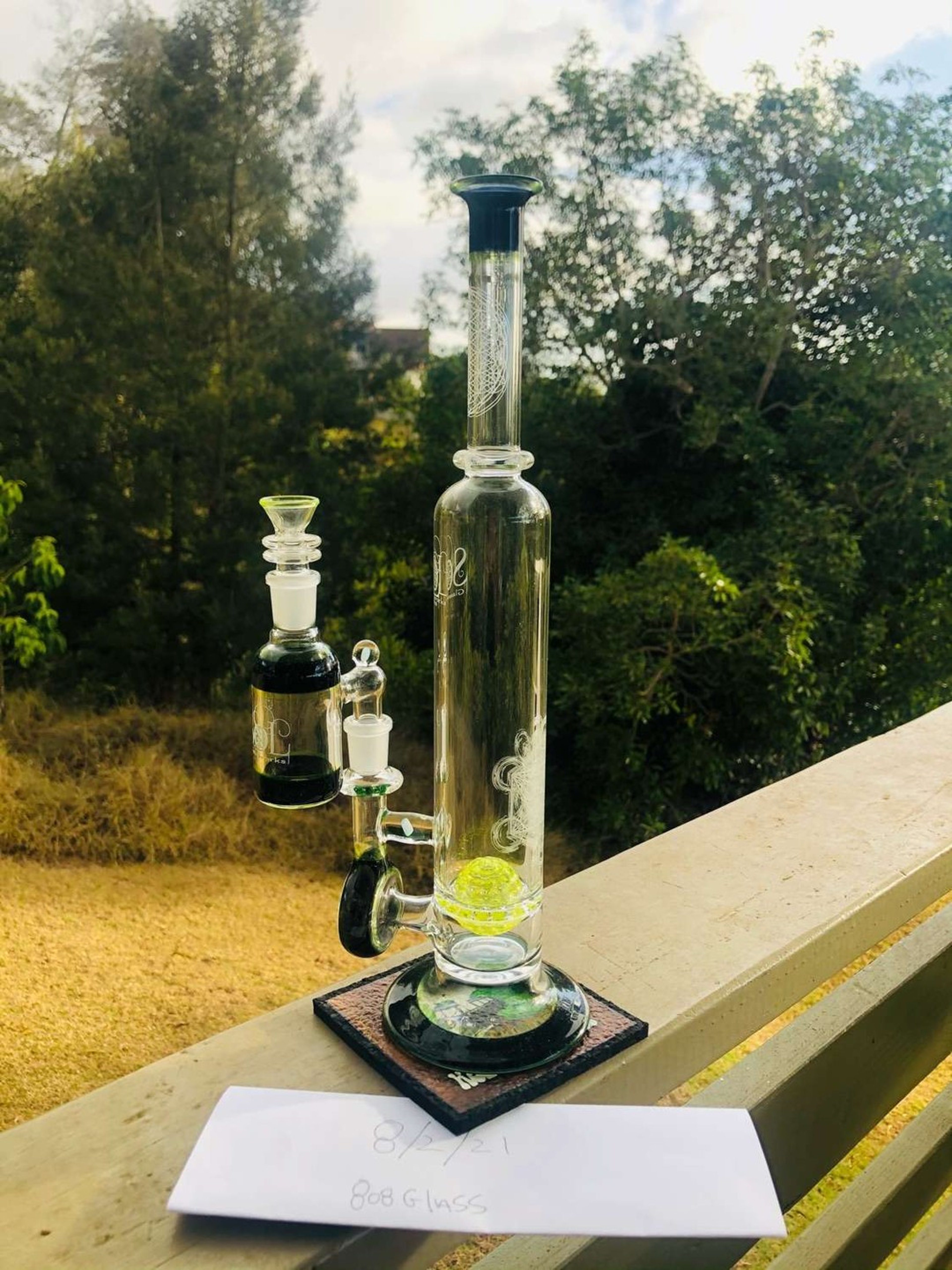 Preview pic of Seed of Life SoL 50 Lace - Sphere Cushed opal and illuminate with matching ash catcher