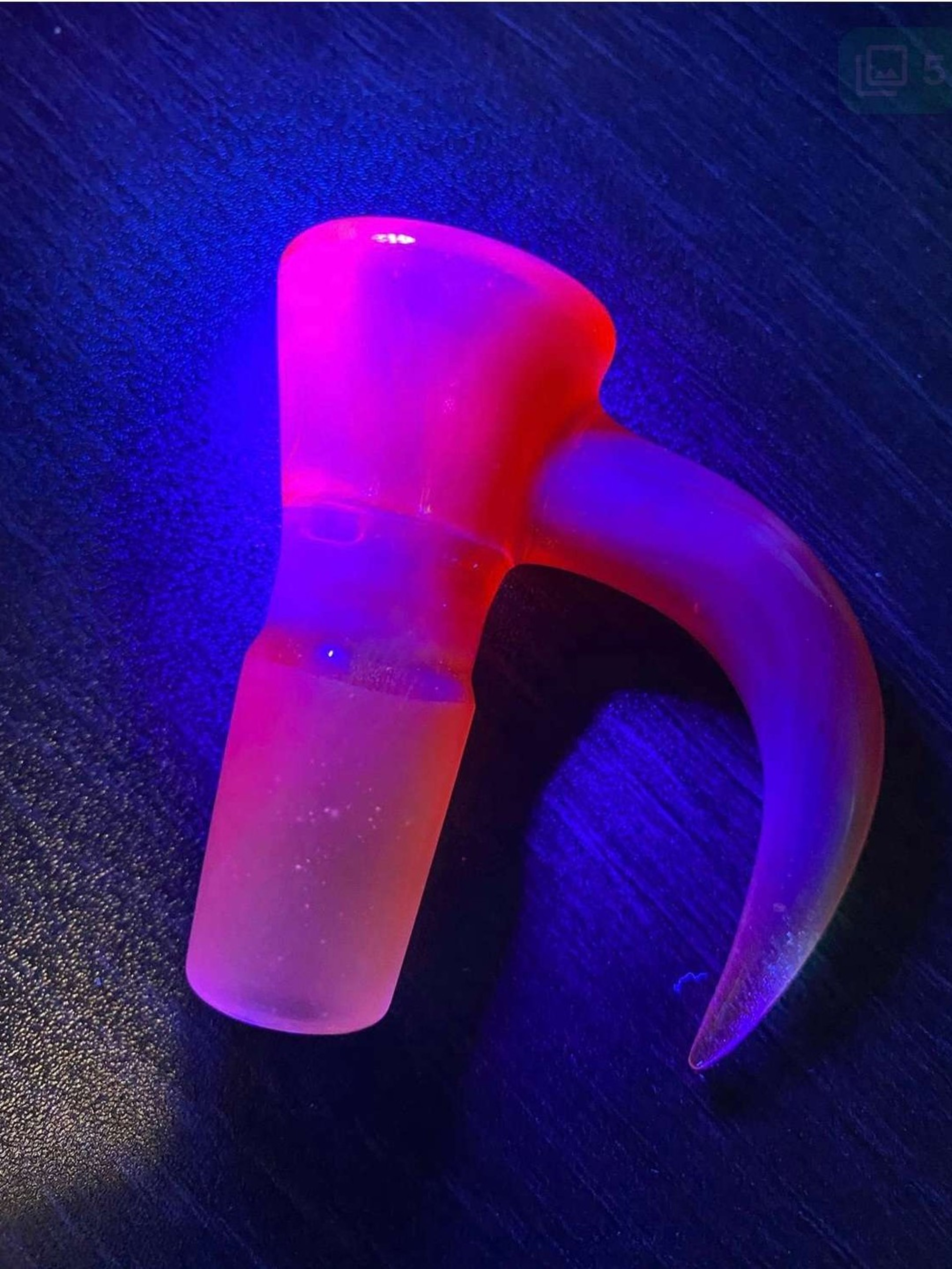 Preview pic of FW Slide Purple Rainbow over White Satin